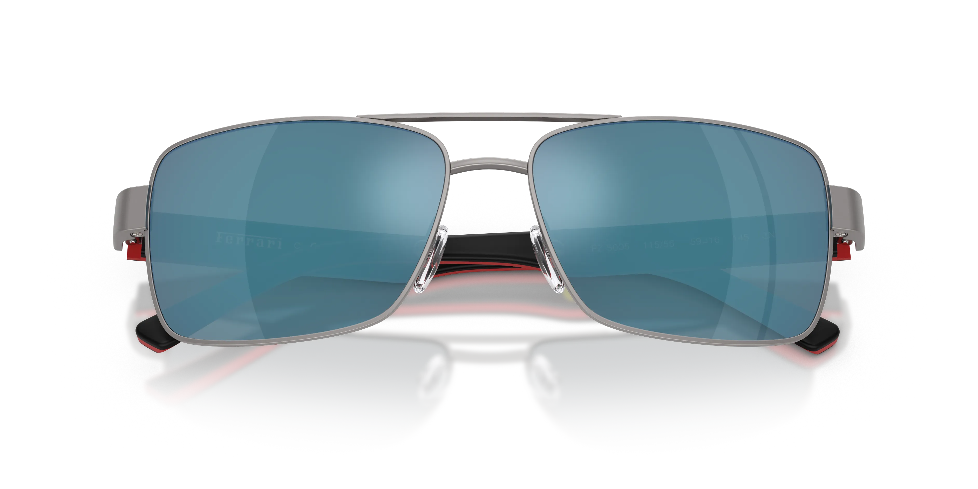 Ferrari Scuderia FZ5005 115/55 Occhiali da sole Metallo Grigio Blu Squadrata Normale - immagine 2