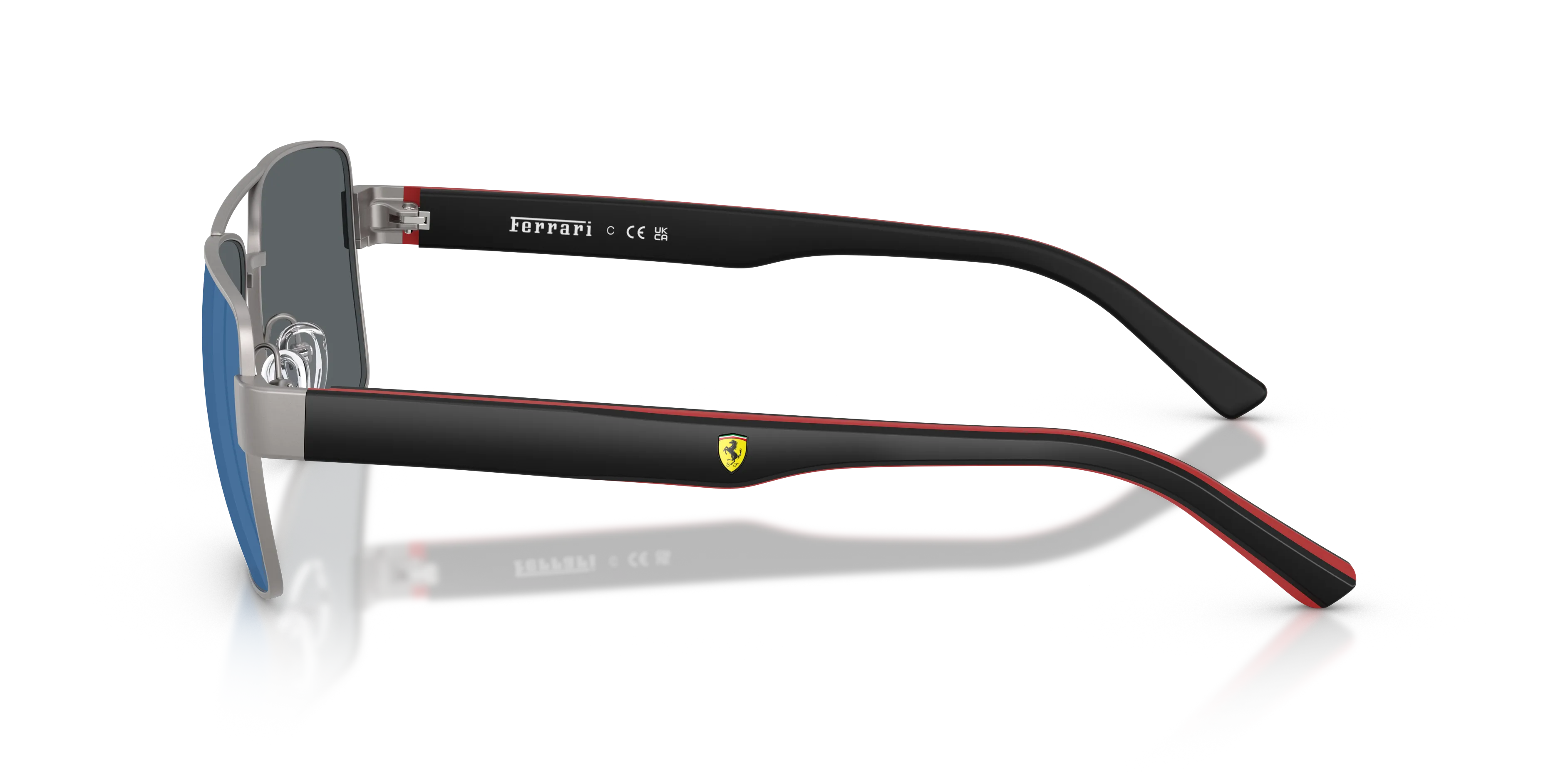 Ferrari Scuderia FZ5005 115/55 Occhiali da sole Metallo Grigio Blu Squadrata Normale - immagine 4