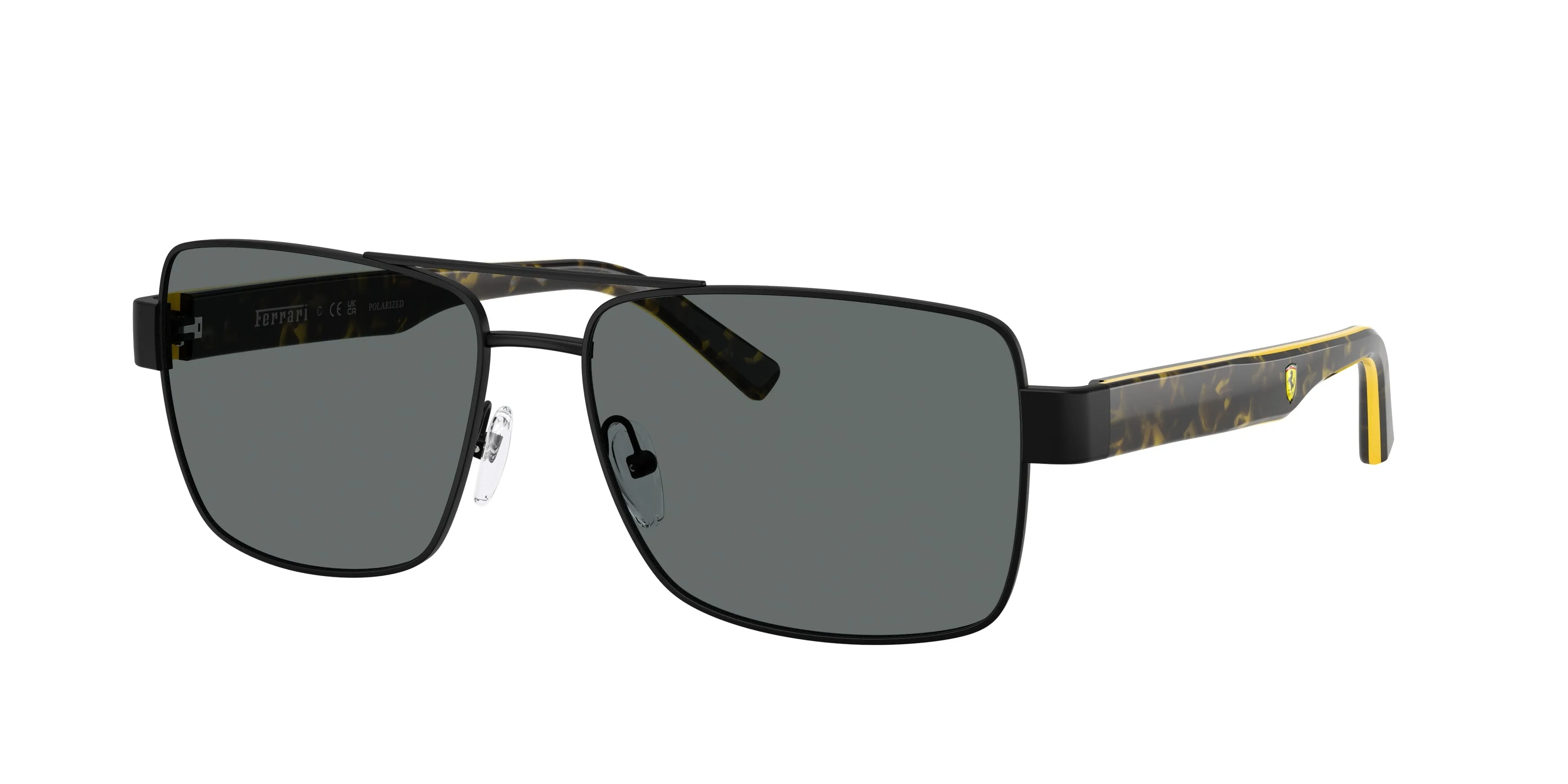 Ferrari Scuderia FZ5005 101/81 Occhiali da sole Metallo Nero Grigio Squadrata Polarizzata - immagine 1
