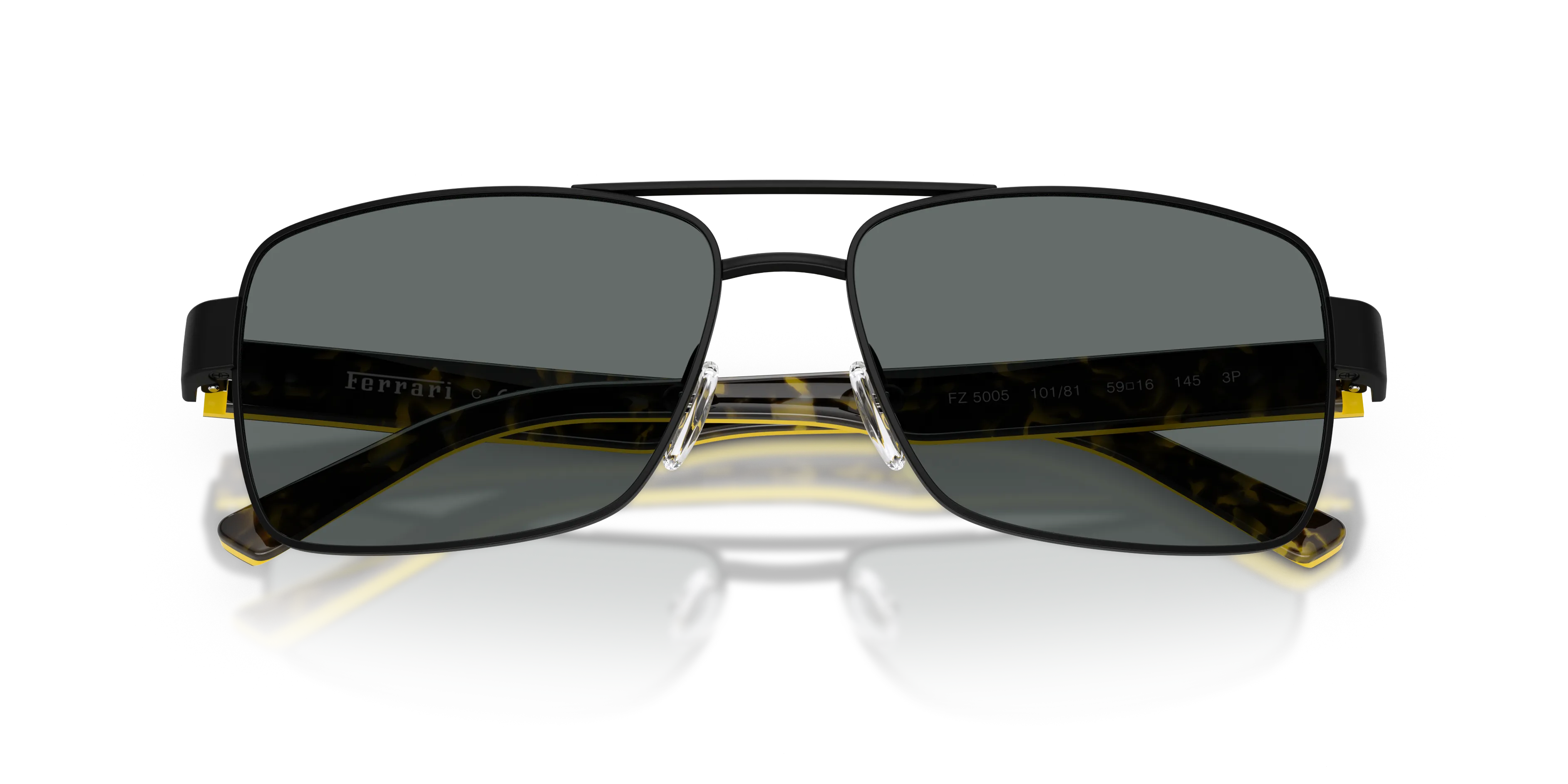 Ferrari Scuderia FZ5005 101/81 Occhiali da sole Metallo Nero Grigio Squadrata Polarizzata - immagine 2