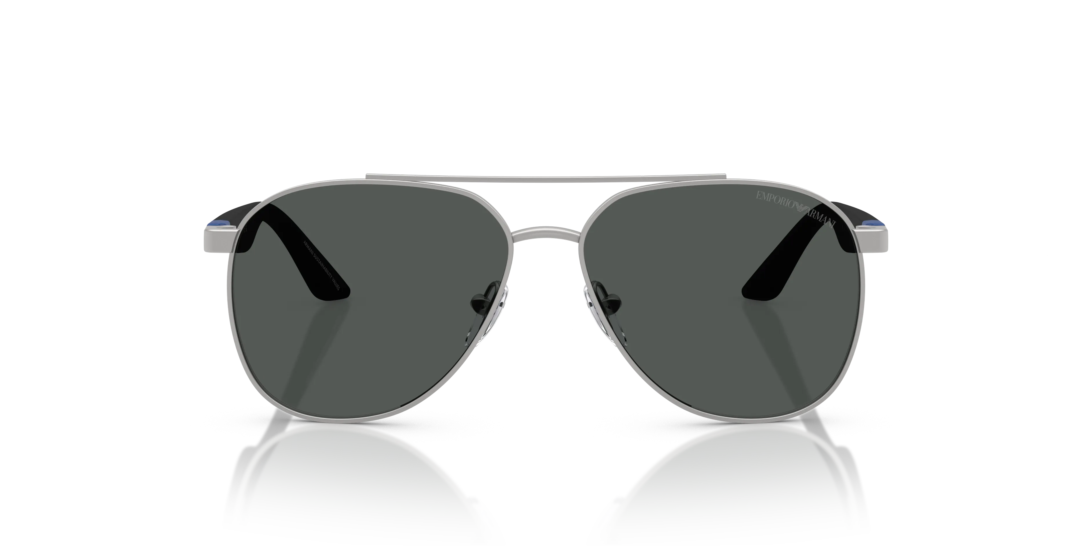 Emporio Armani EK2001 310587 Occhiali da sole bambino Metallo Argento Grigio Pilot Normale - immagine 3