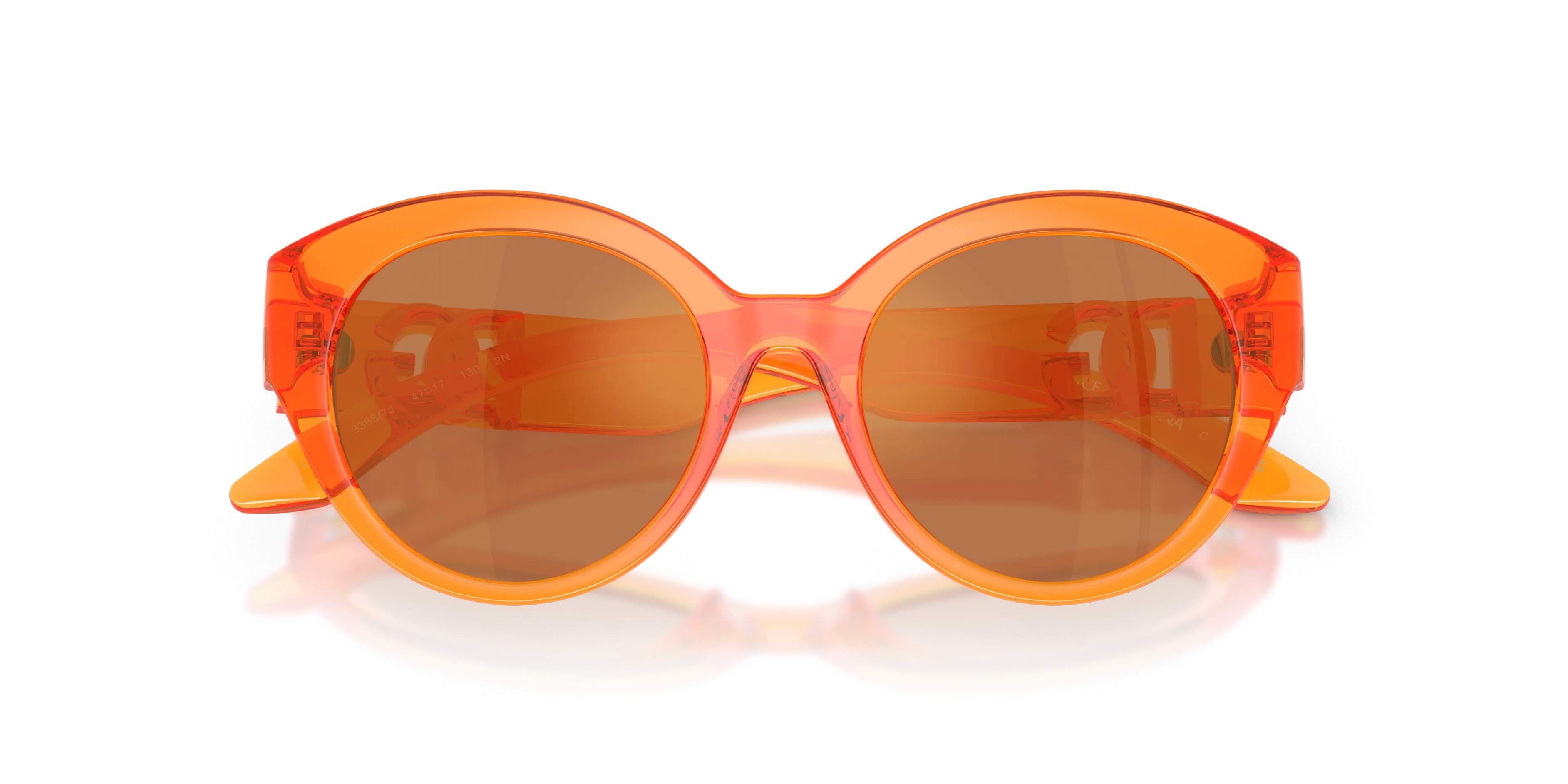 Dolce & Gabbana DX6010 33887J Occhiali da sole Iniettato Arancione Arancione Farfalla Specchiate - immagine 2