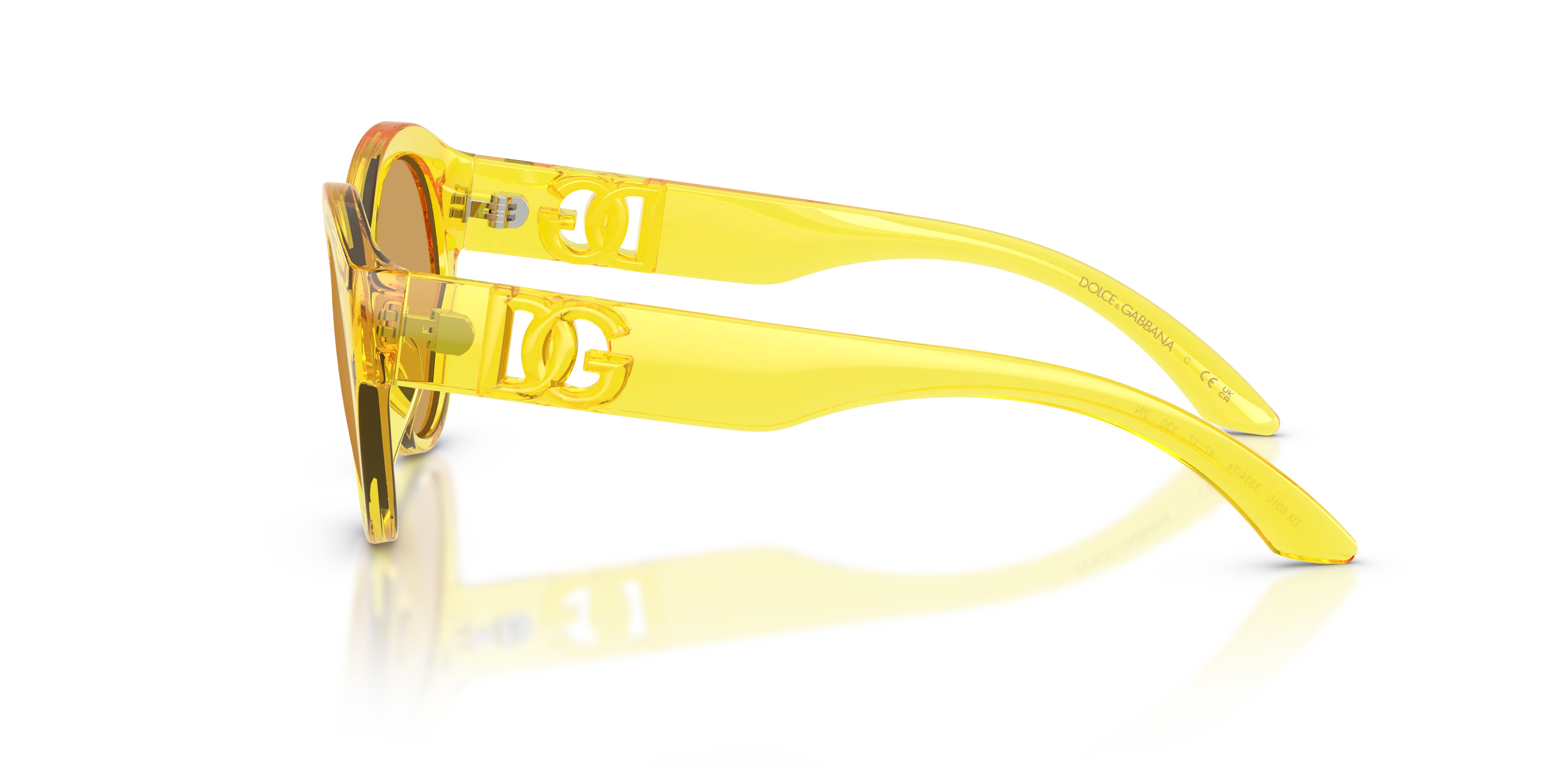 Dolce & Gabbana DX6010 333474 Occhiali da sole Iniettato Giallo Arancione Farfalla Normale - immagine 4