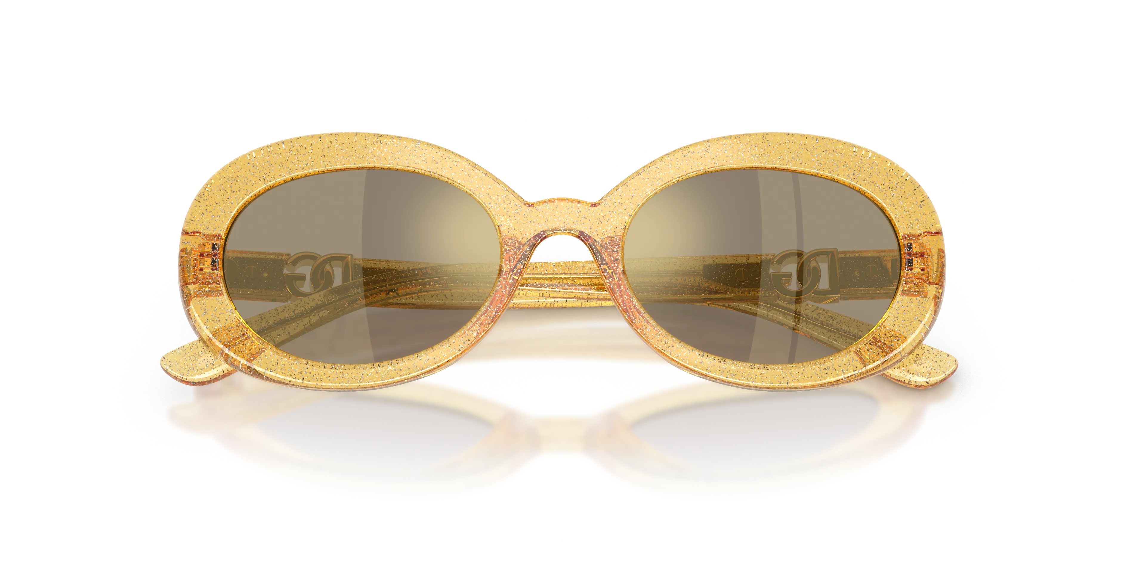 Dolce & Gabbana DX6007U 34555A Occhiali da sole Iniettato Giallo Marrone Rotonda Specchiate - immagine 2