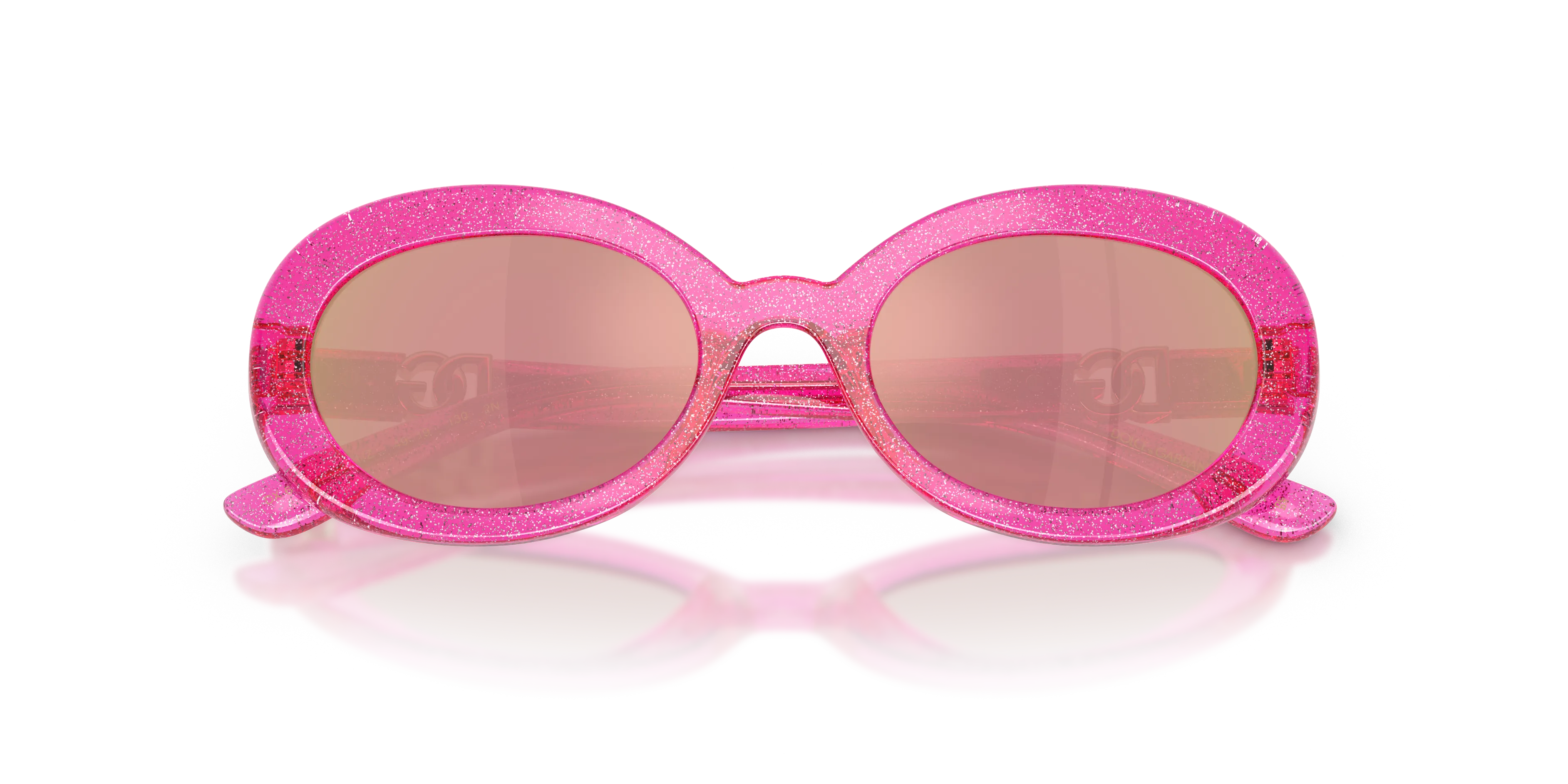 Dolce & Gabbana DX6007U 3351/Z Occhiali da sole Iniettato Rosa Rosa Rotonda Specchiate - immagine 2