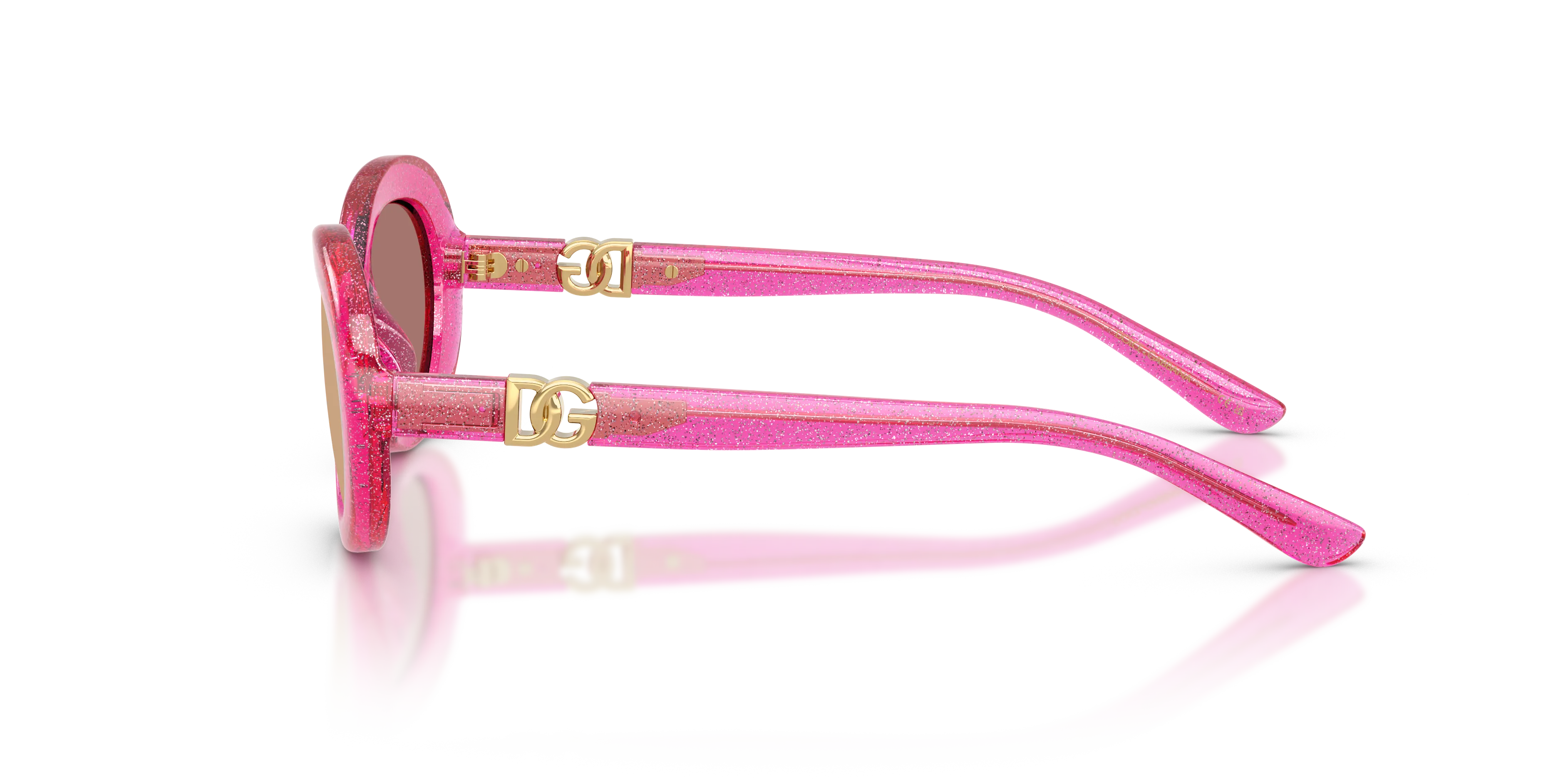 Dolce & Gabbana DX6007U 3351/Z Occhiali da sole Iniettato Rosa Rosa Rotonda Specchiate - immagine 4
