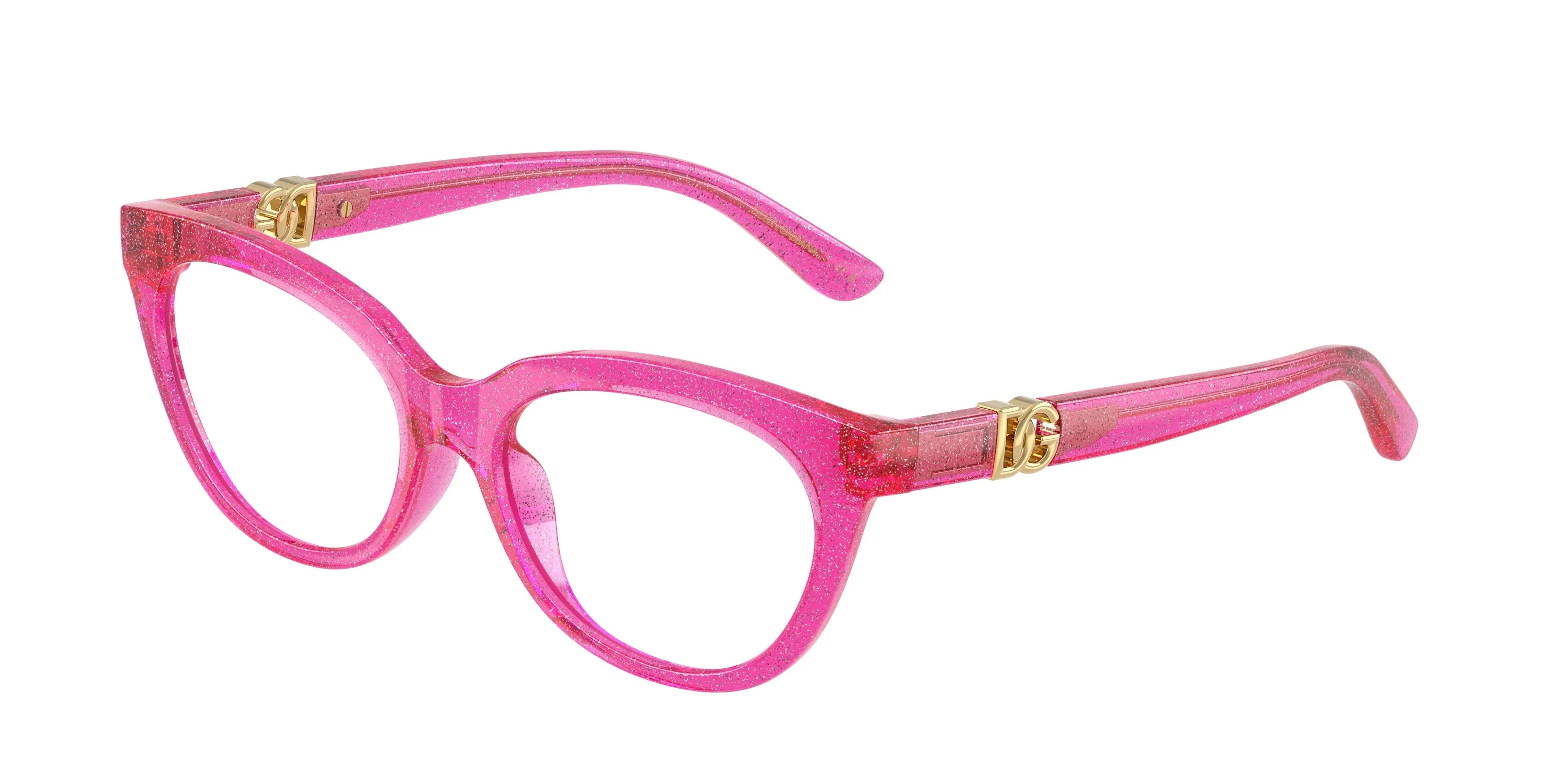 Dolce & Gabbana DX5005U 3351 Montature da vista bambino Iniettato Rosa Trasparente Farfalla Normale - immagine 1