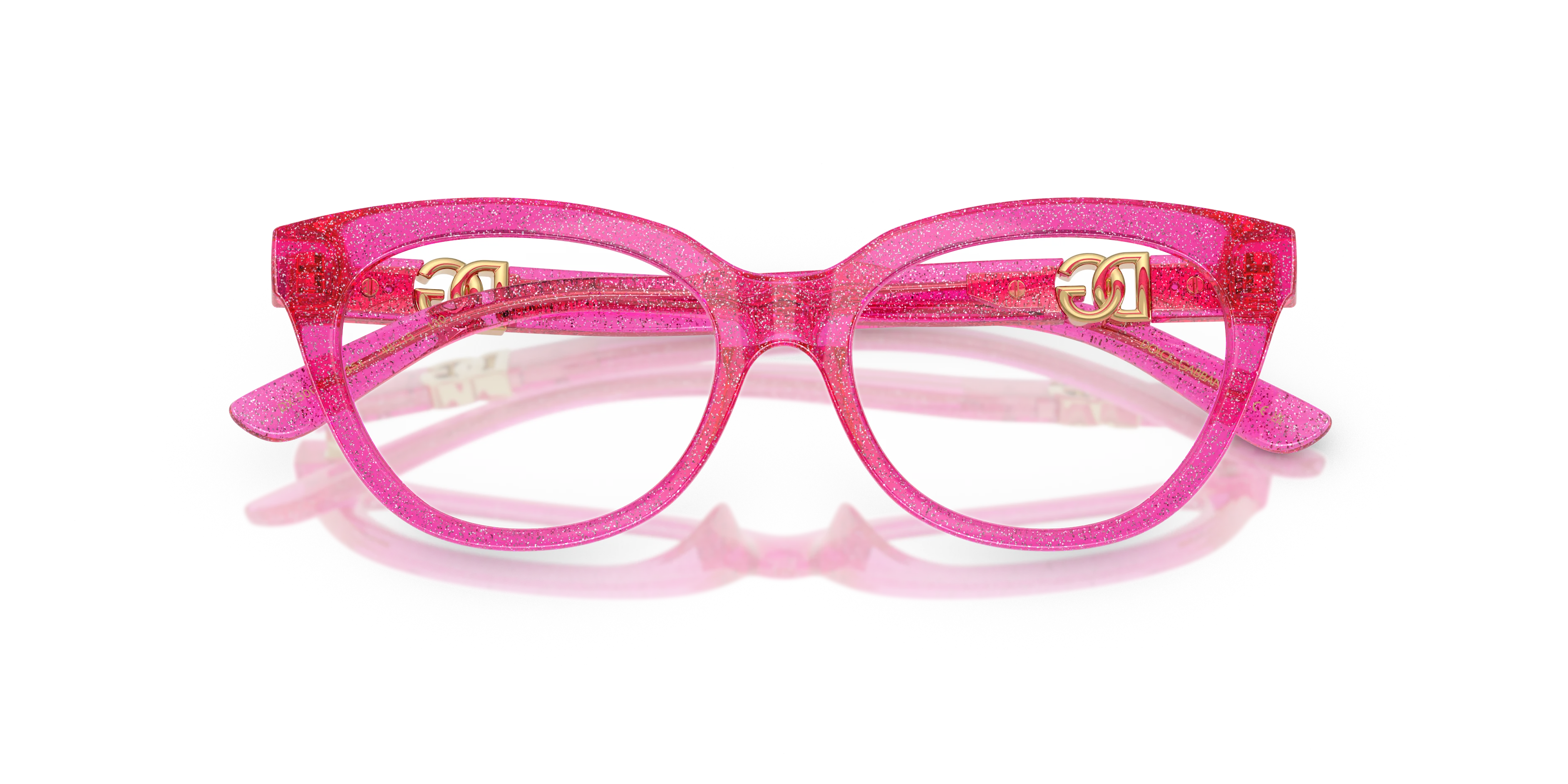 Dolce & Gabbana DX5005U 3351 Montature da vista bambino Iniettato Rosa Trasparente Farfalla Normale - immagine 2