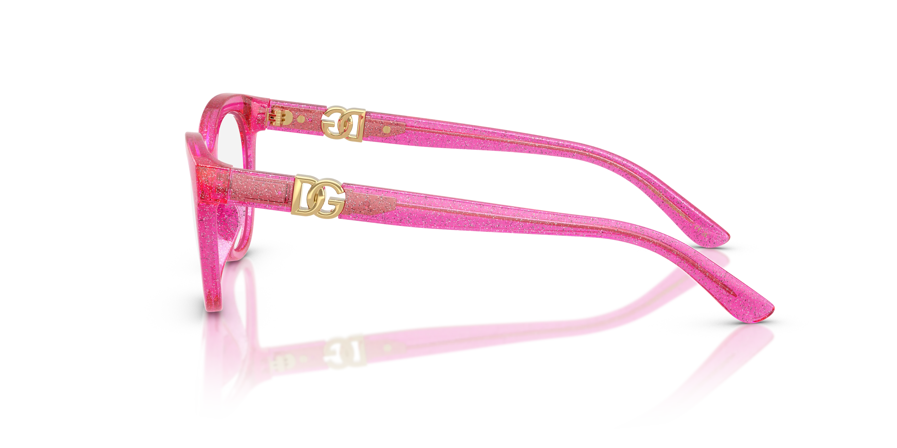 Dolce & Gabbana DX5005U 3351 Montature da vista bambino Iniettato Rosa Trasparente Farfalla Normale - immagine 4