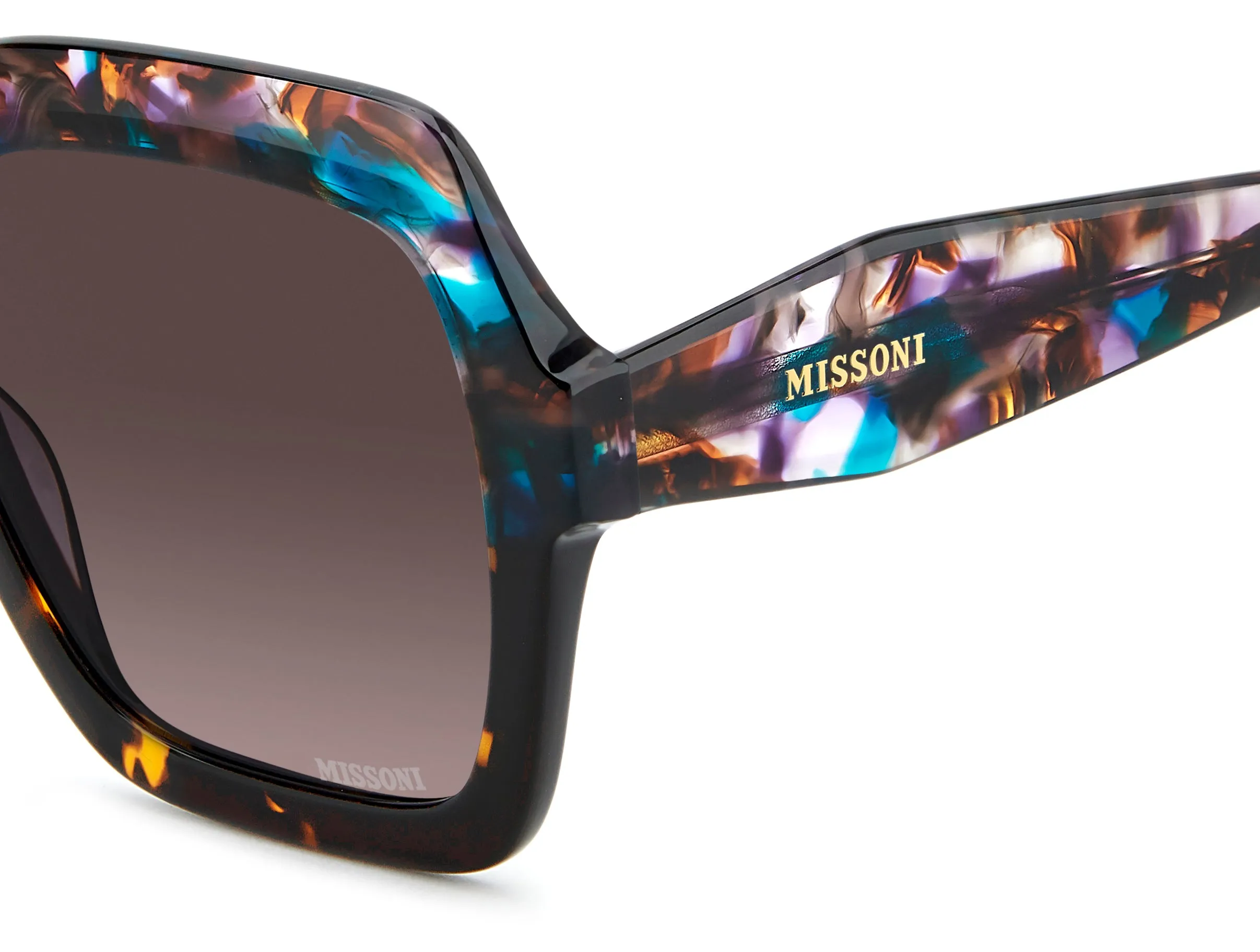 Missoni MIS 0273/S HKZ/3X Occhiali da sole Acetato Viola Rosa Squadrata Normale Sfumato - immagine 3