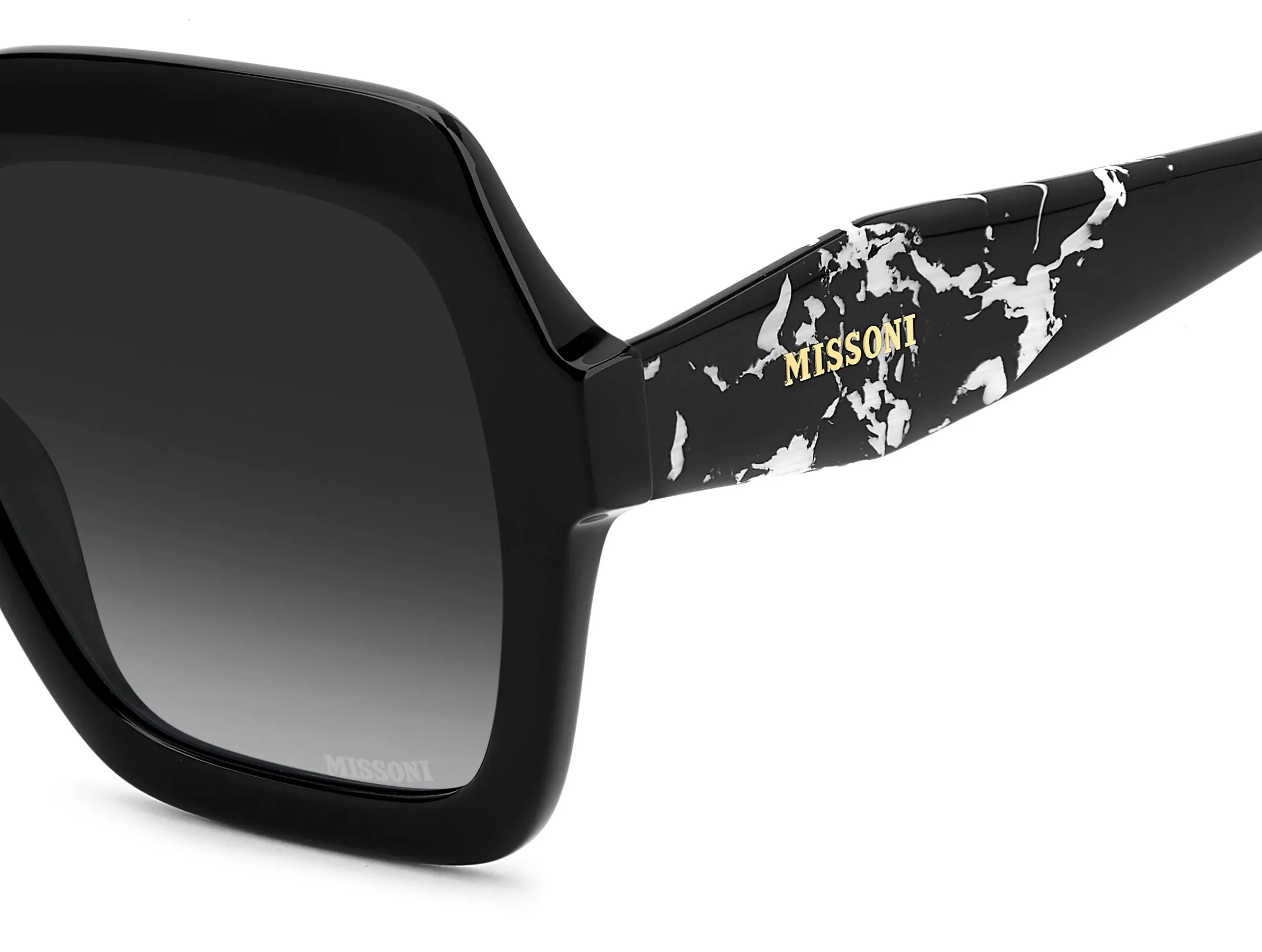 Missoni MIS 0273/S 807/9O Occhiali da sole Acetato Nero Grigio Squadrata Normale Sfumato - immagine 3