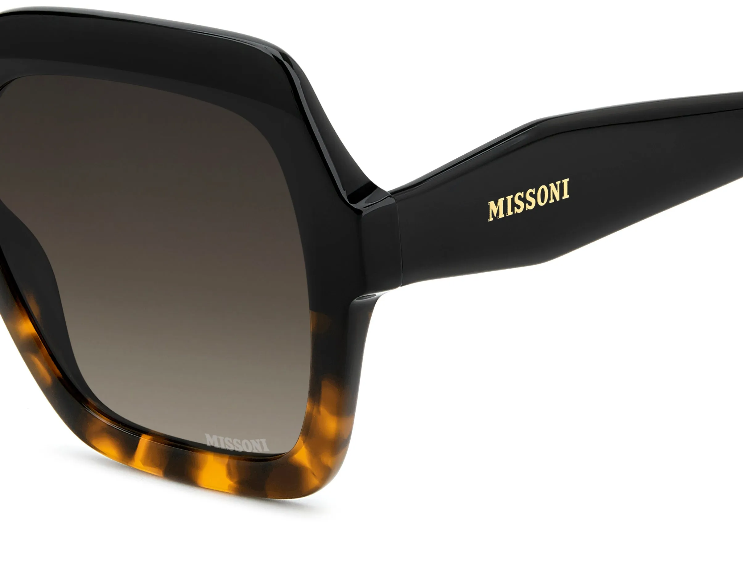 Missoni MIS 0273/S WR7/HA Occhiali da sole Acetato Nero Marrone Squadrata Normale Sfumato - immagine 3