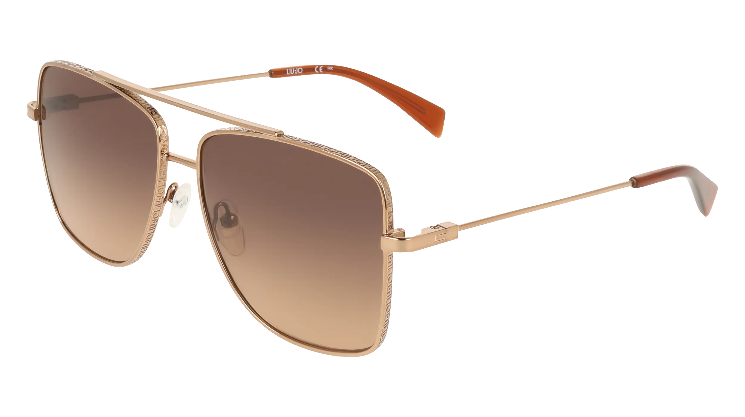 Liu Jo LJ165S 717 Occhiali da sole Metallo Oro Pilot Normale - immagine 1