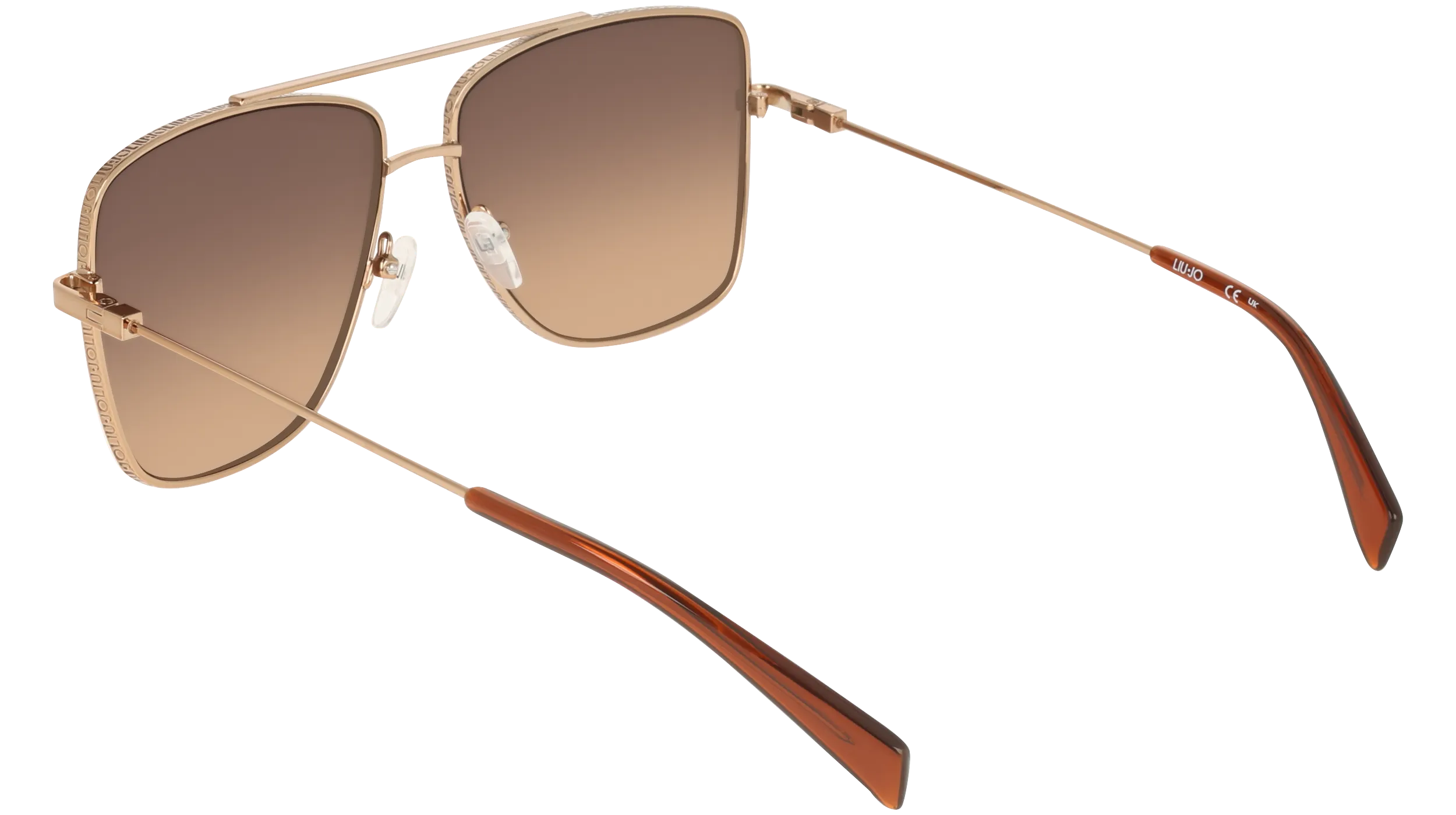 Liu Jo LJ165S 717 Occhiali da sole Metallo Oro Pilot Normale - immagine 4