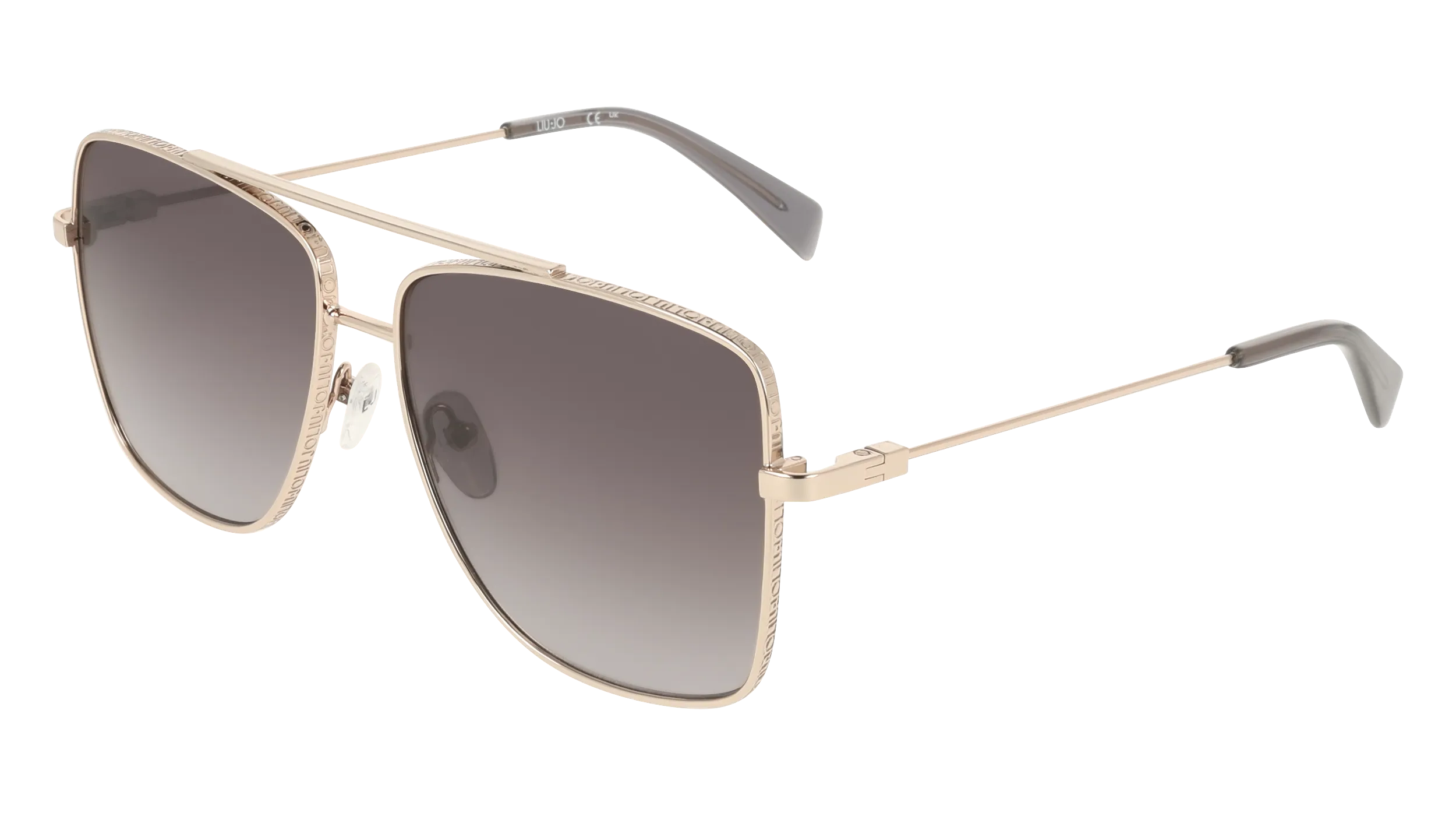 Liu Jo LJ165S 712 Occhiali da sole Metallo Oro Pilot Normale - immagine 1