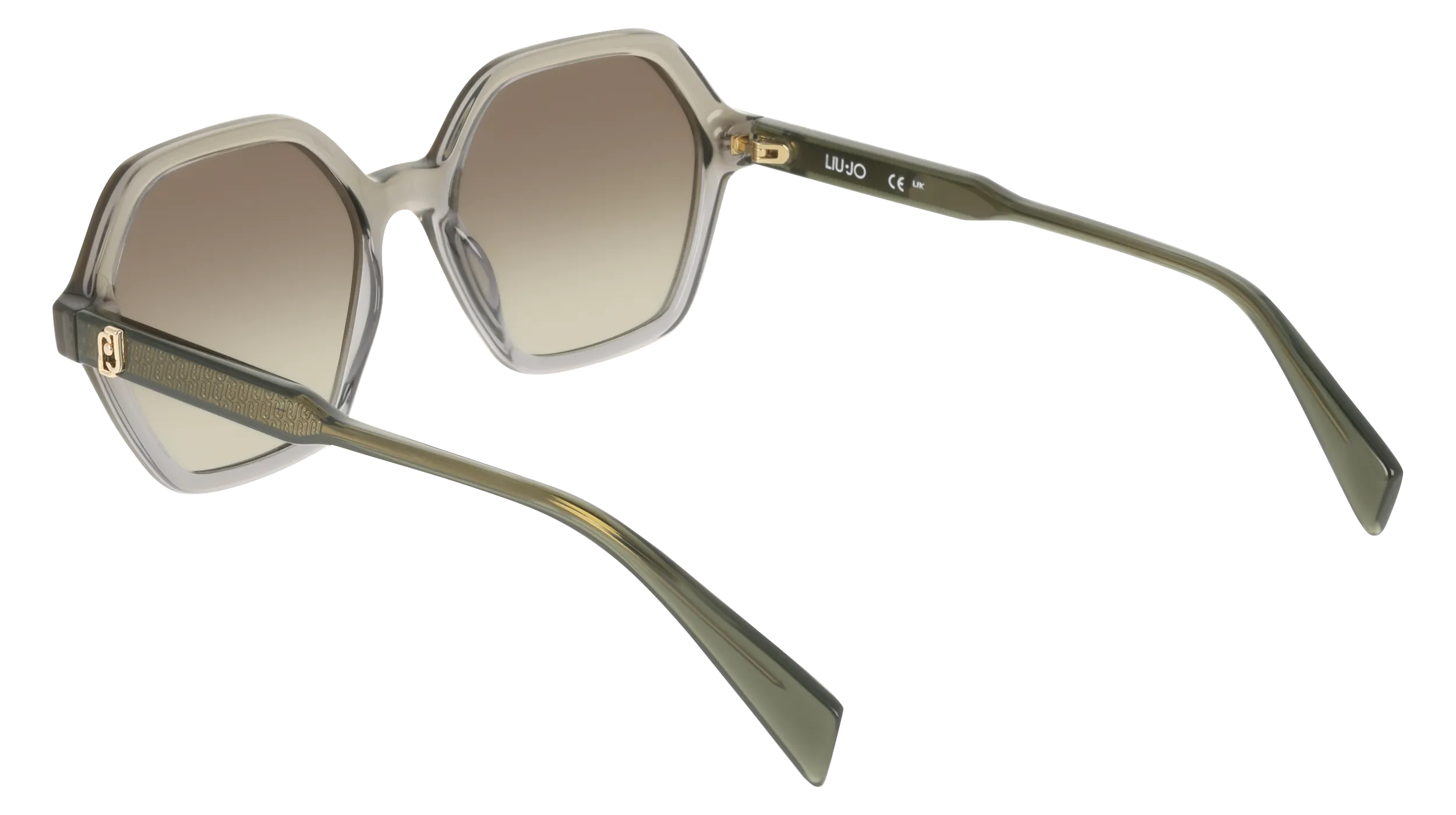 Liu Jo LJ823S 318 Occhiali da sole Bio-iniettato Verde Marrone Squadrata Normale - immagine 4