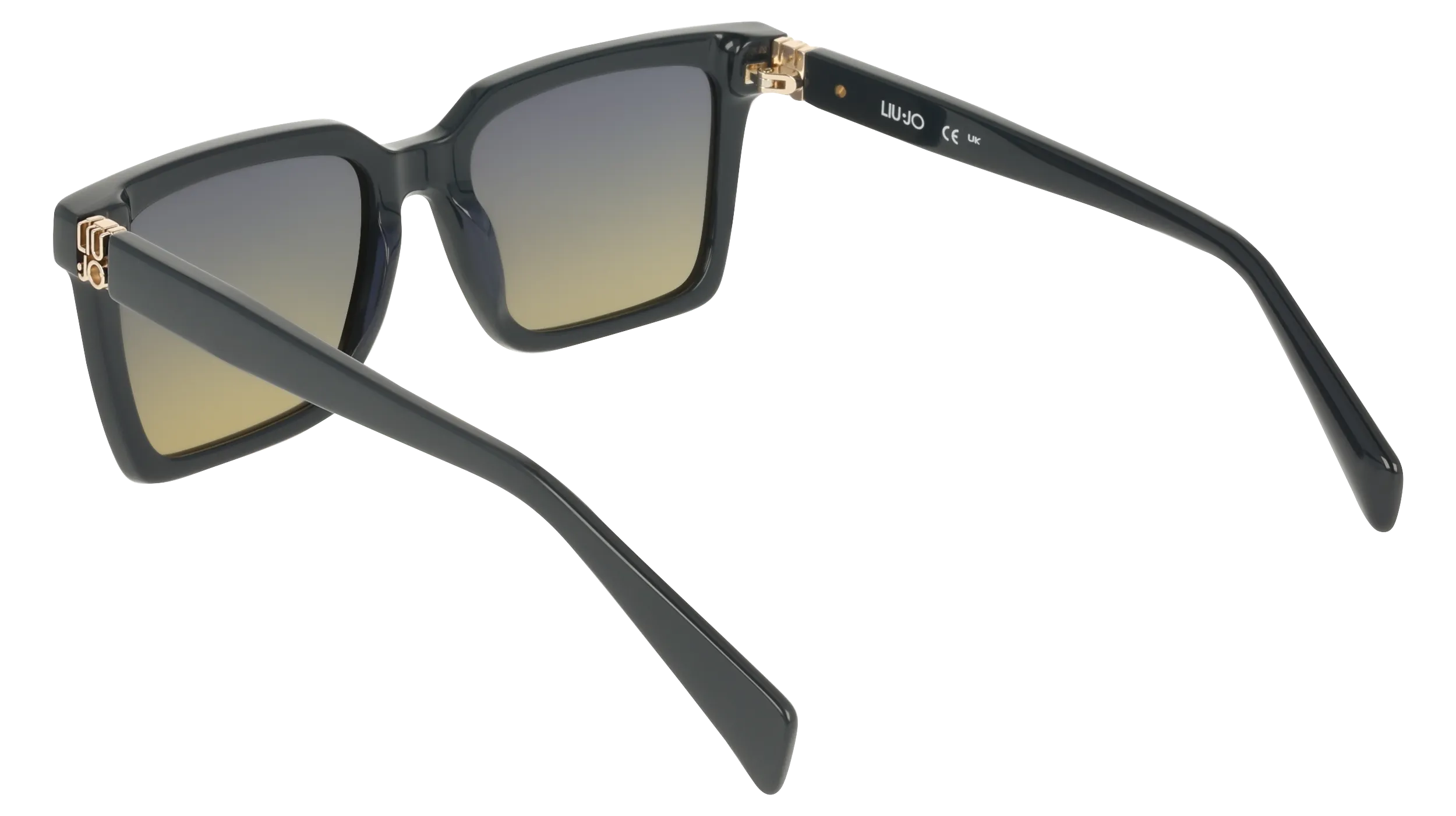 Liu Jo LJ826S 021 Occhiali da sole Acetato Grigio Giallo Squadrata Normale Sfumato - immagine 4