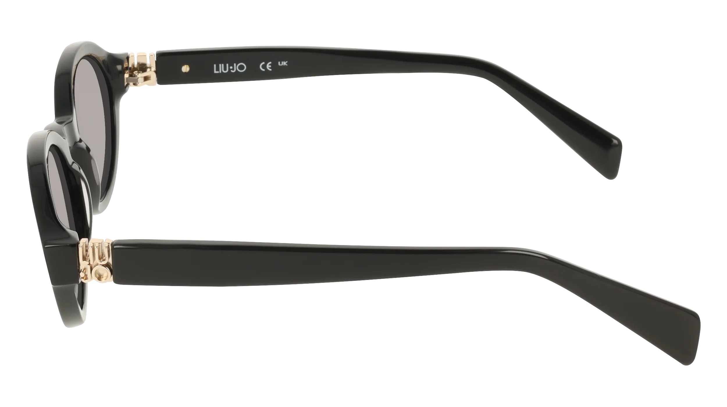 Liu Jo LJ827S 001 Occhiali da sole Acetato Nero Fumo Rotonda Normale - immagine 3