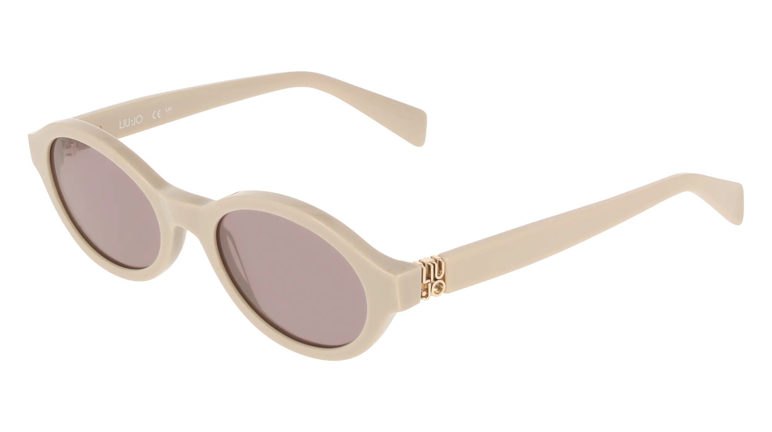 Liu Jo LJ827S 109 Occhiali da sole Acetato Avorio Grigio Rotonda Normale - immagine 1