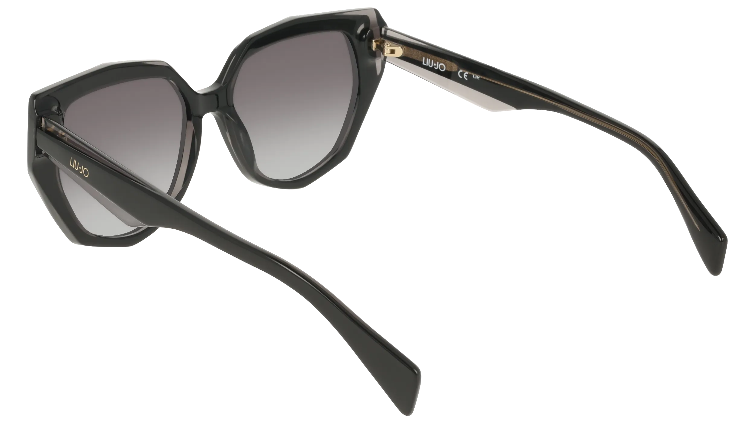 Liu Jo LJ828S 005 Occhiali da sole Acetato Nero Geometrica Normale Sfumato - immagine 4