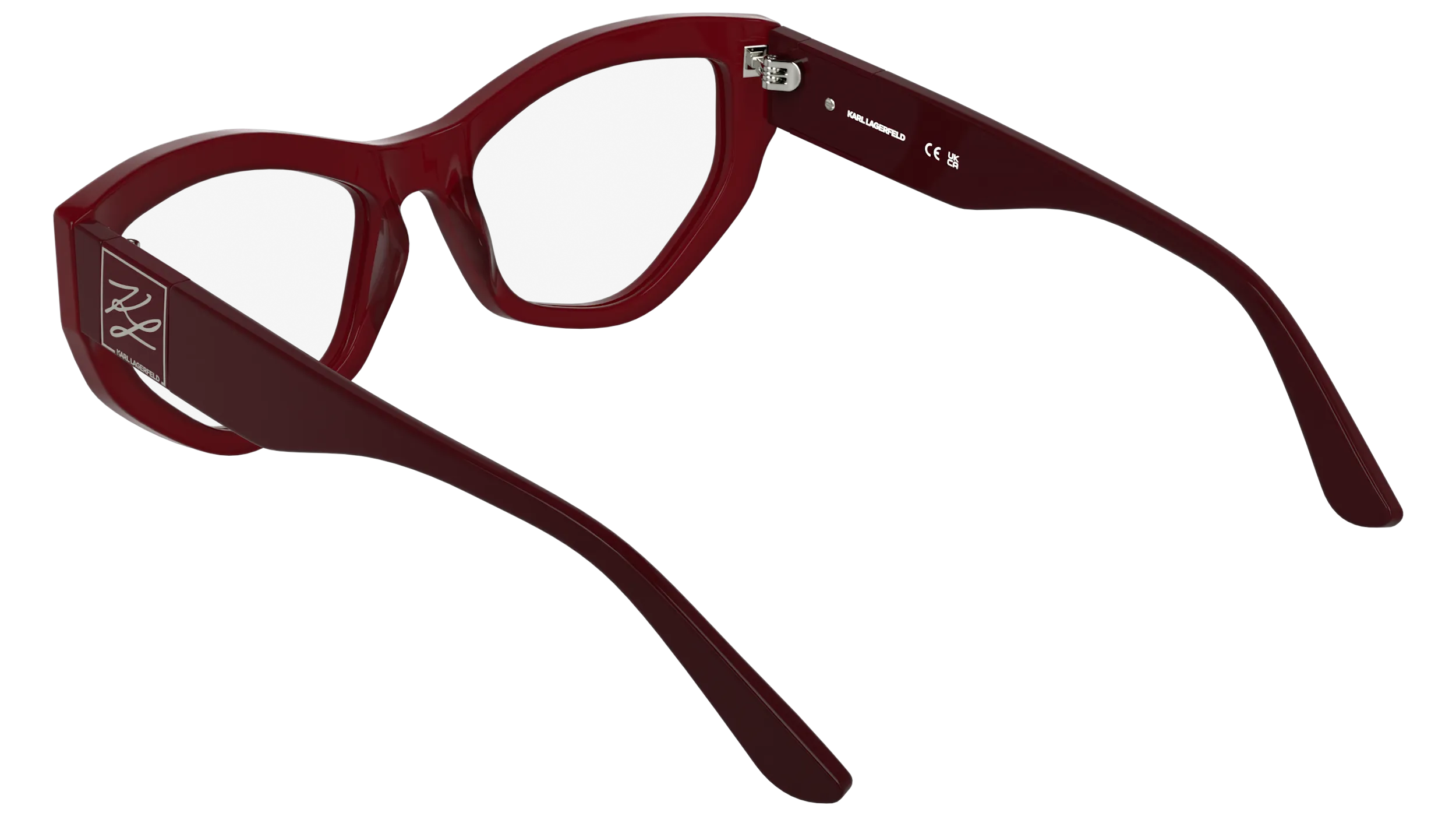Karl Lagerfeld KL6211 600 Montature da vista Acetato Rosso Cat Eye Normale - immagine 4