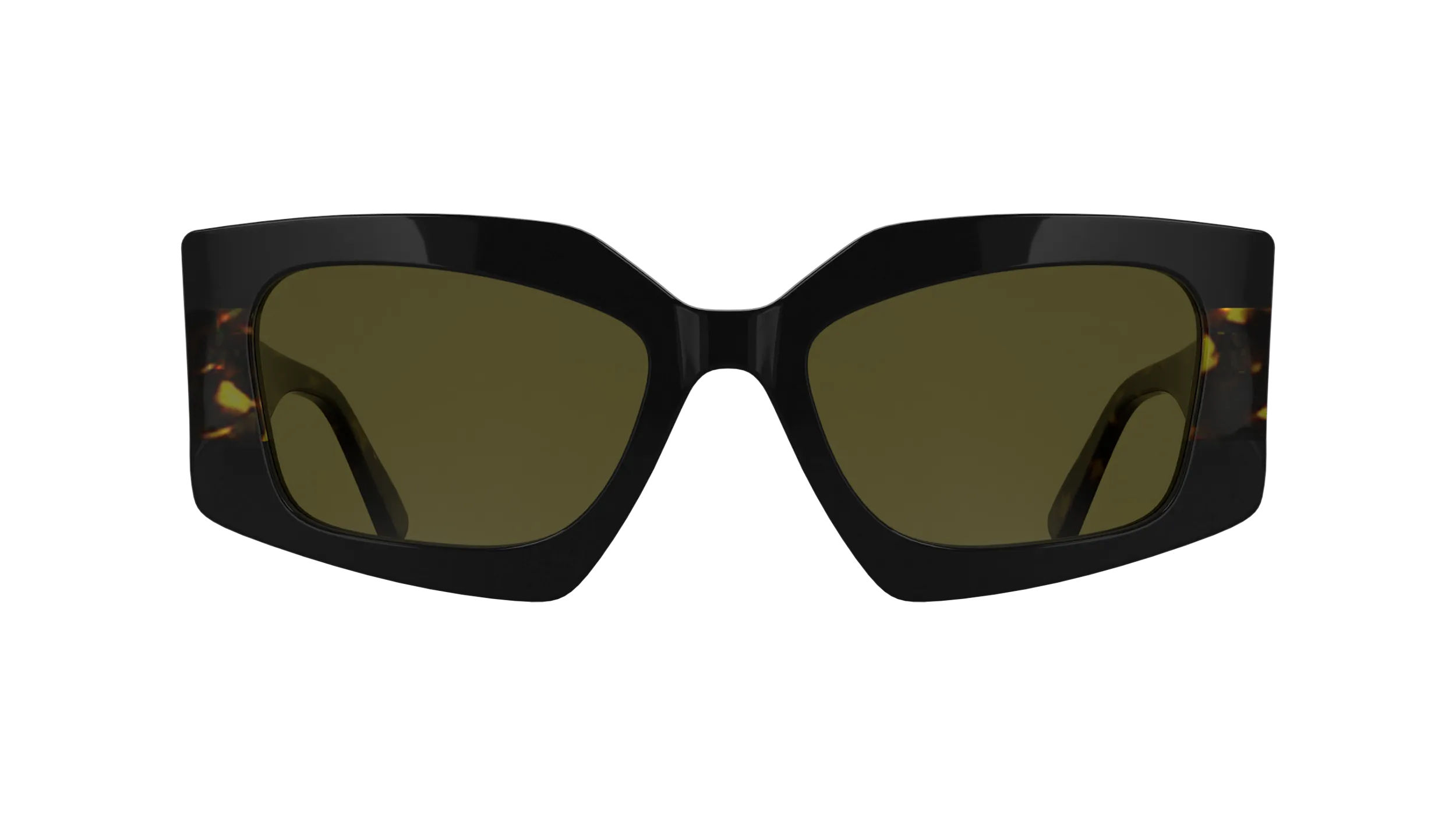 Karl Lagerfeld KL6206S 017 Occhiali da sole Acetato Nero Marrone Squadrata Normale - immagine 2