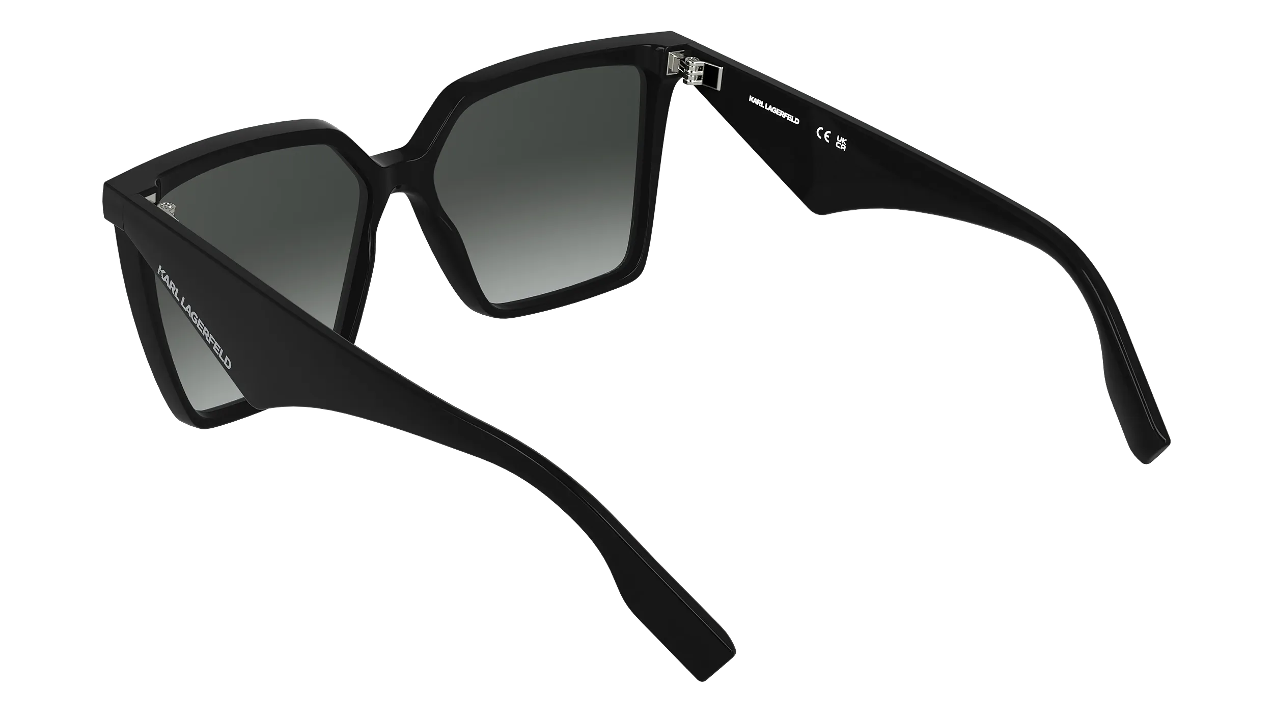 Karl Lagerfeld KL6207S 001 Occhiali da sole Bio-iniettato Nero Fumo Squadrata Normale - immagine 4