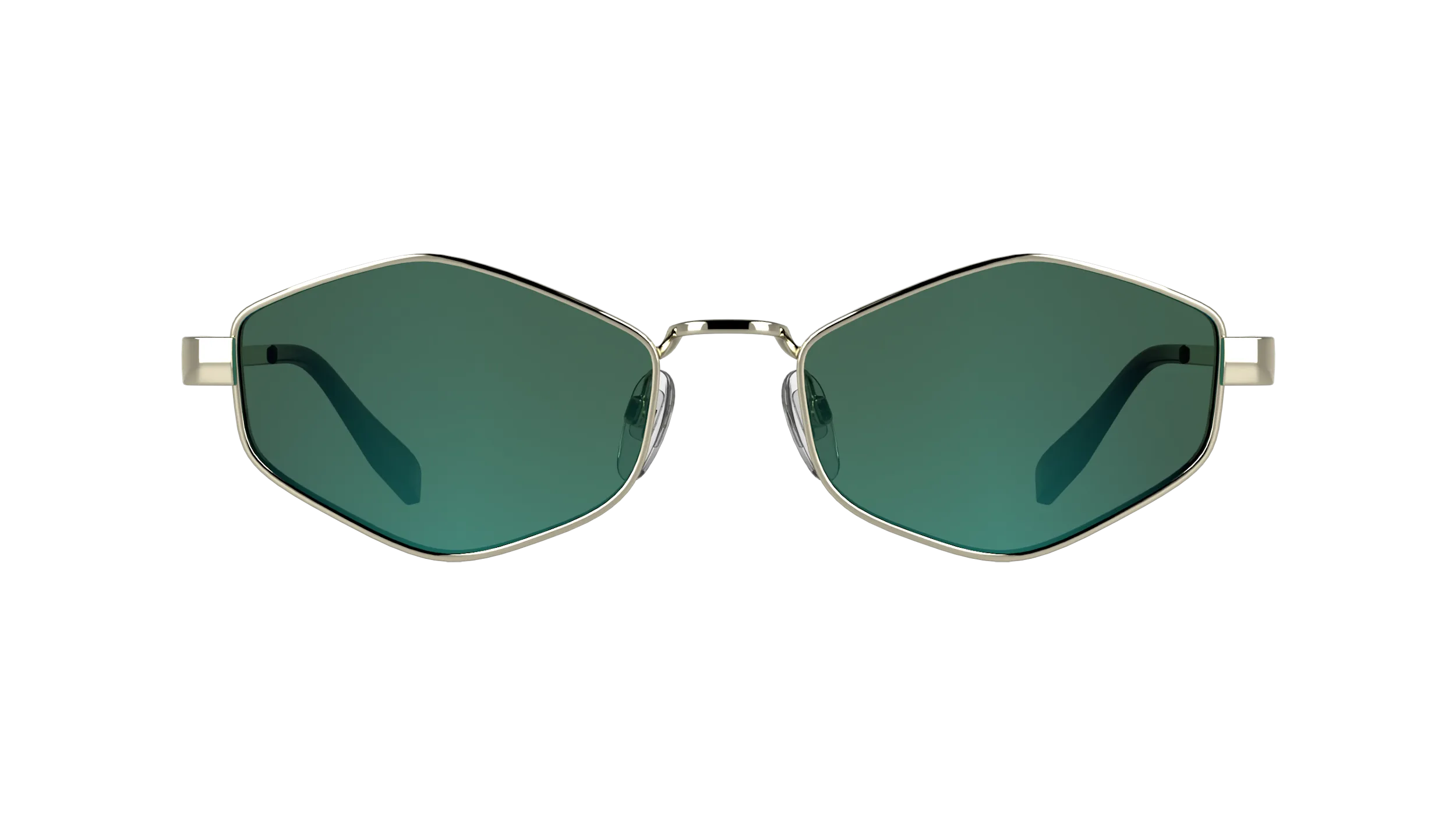 Karl Lagerfeld KL365S 712 Occhiali da sole Metallo Oro Verde Cat Eye Normale - immagine 2