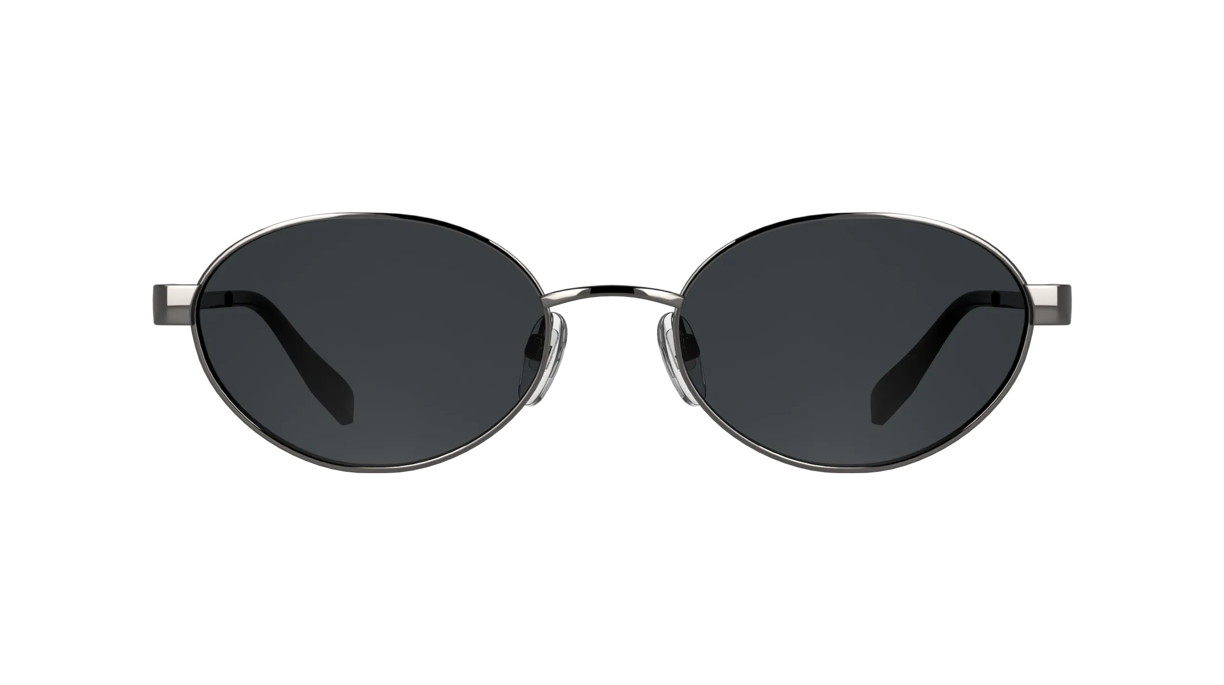 Karl Lagerfeld KL366S 021 Occhiali da sole Metallo Argento Fumo Rotonda Normale - immagine 2