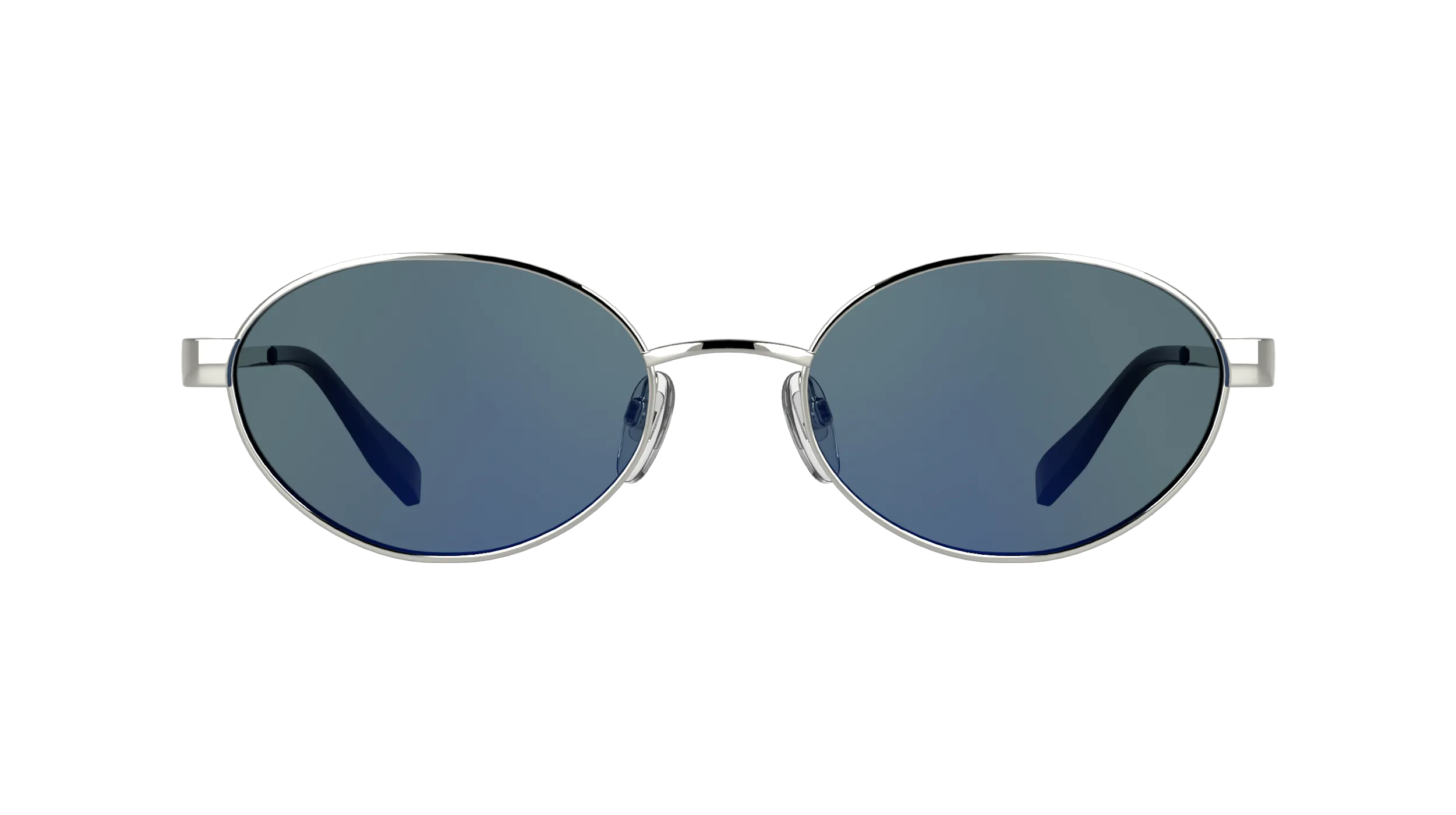 Karl Lagerfeld KL366S 040 Occhiali da sole Metallo Argento Blu Rotonda Normale - immagine 2