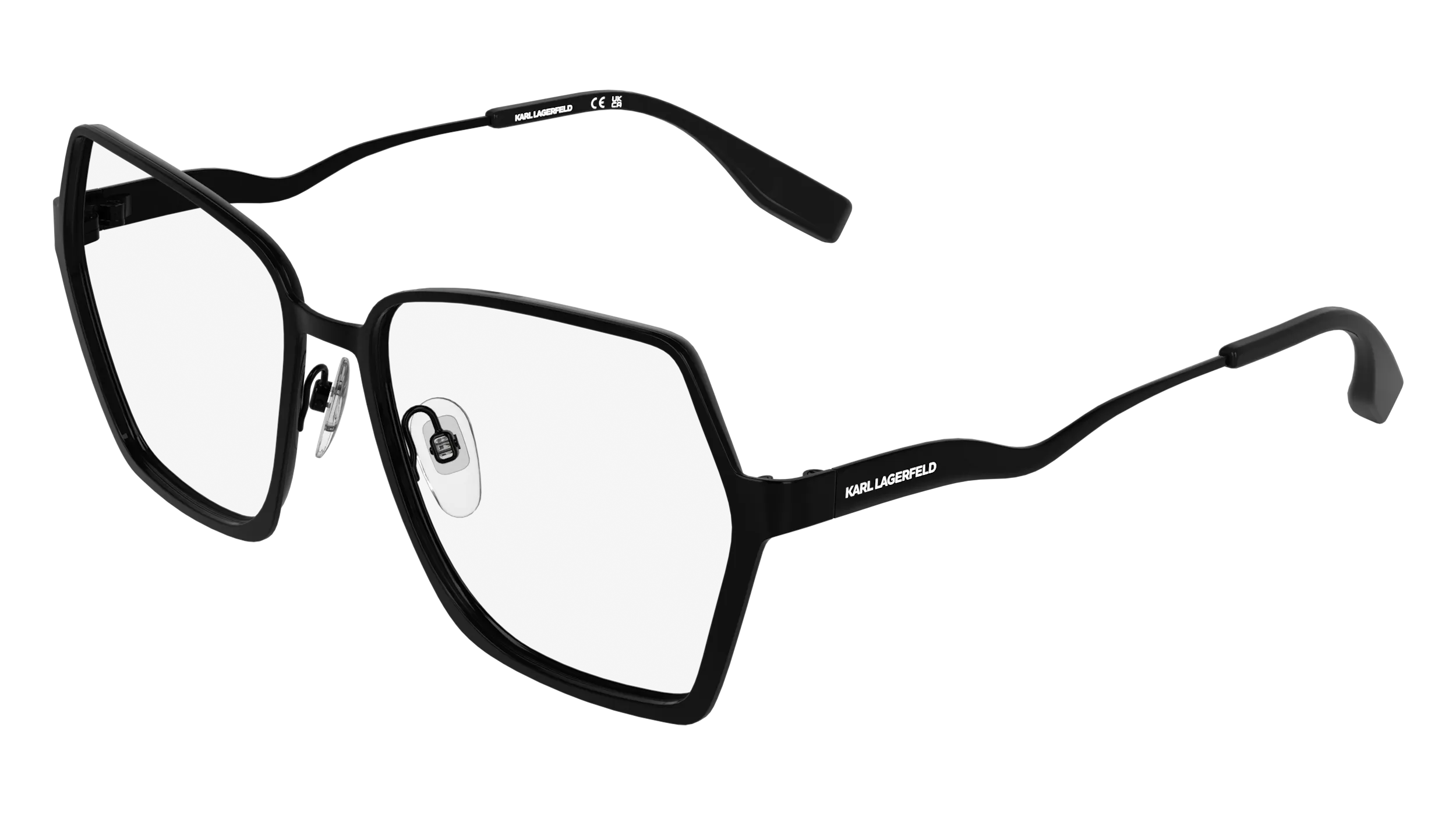 Karl Lagerfeld KL368 001 Montature da vista Metallo Nero Squadrata Normale - immagine 1