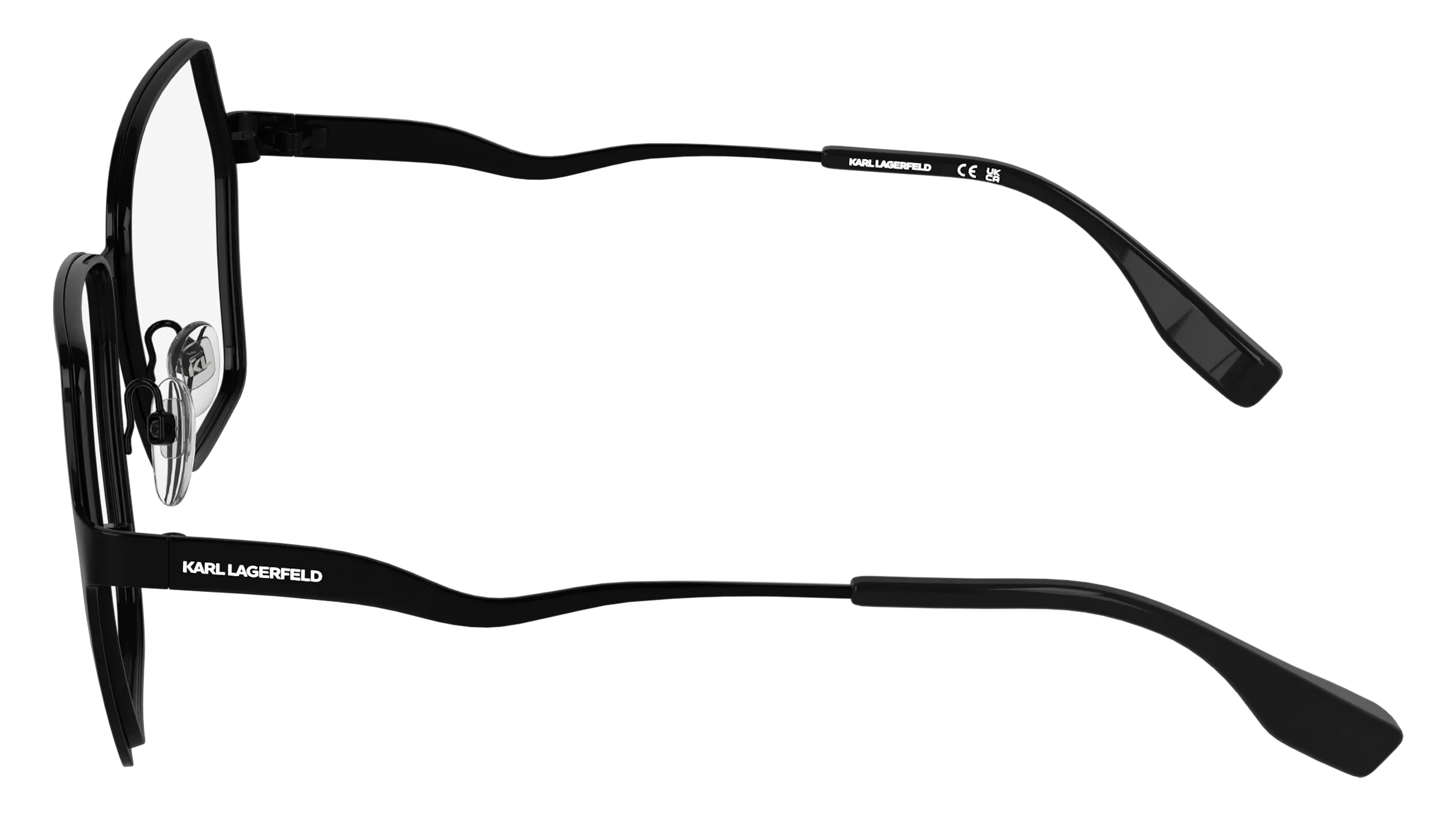Karl Lagerfeld KL368 001 Montature da vista Metallo Nero Squadrata Normale - immagine 3