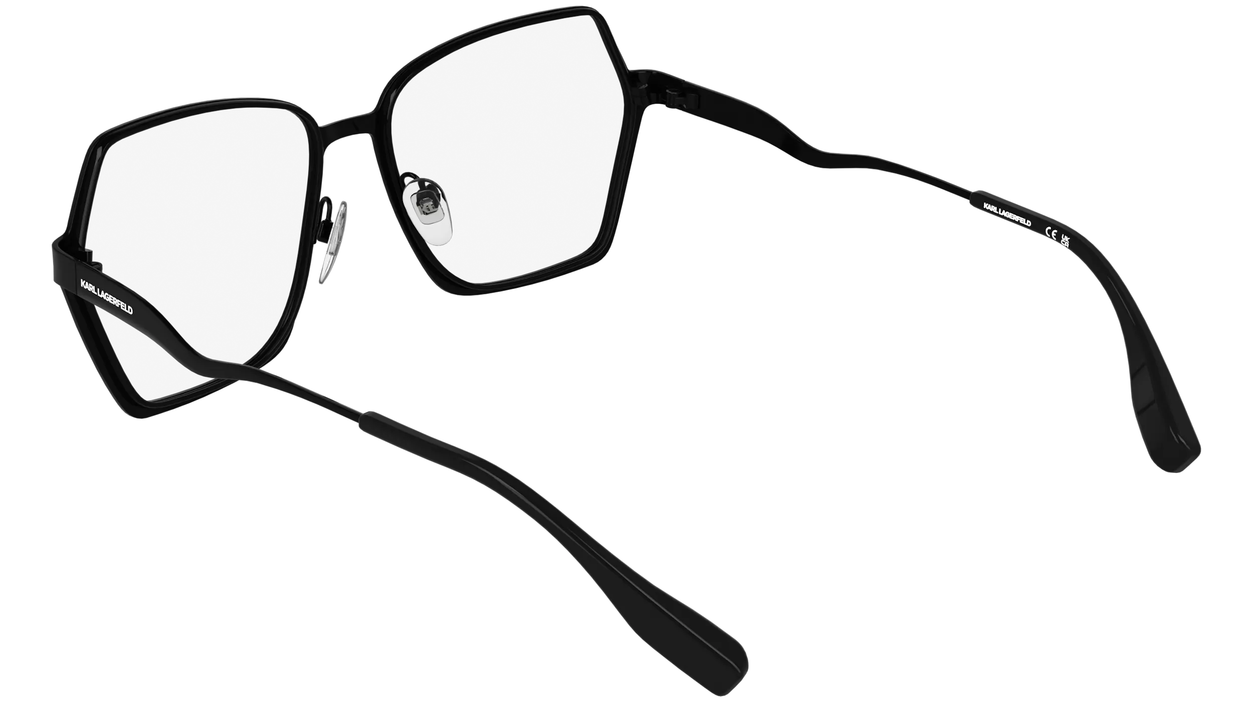 Karl Lagerfeld KL368 001 Montature da vista Metallo Nero Squadrata Normale - immagine 4