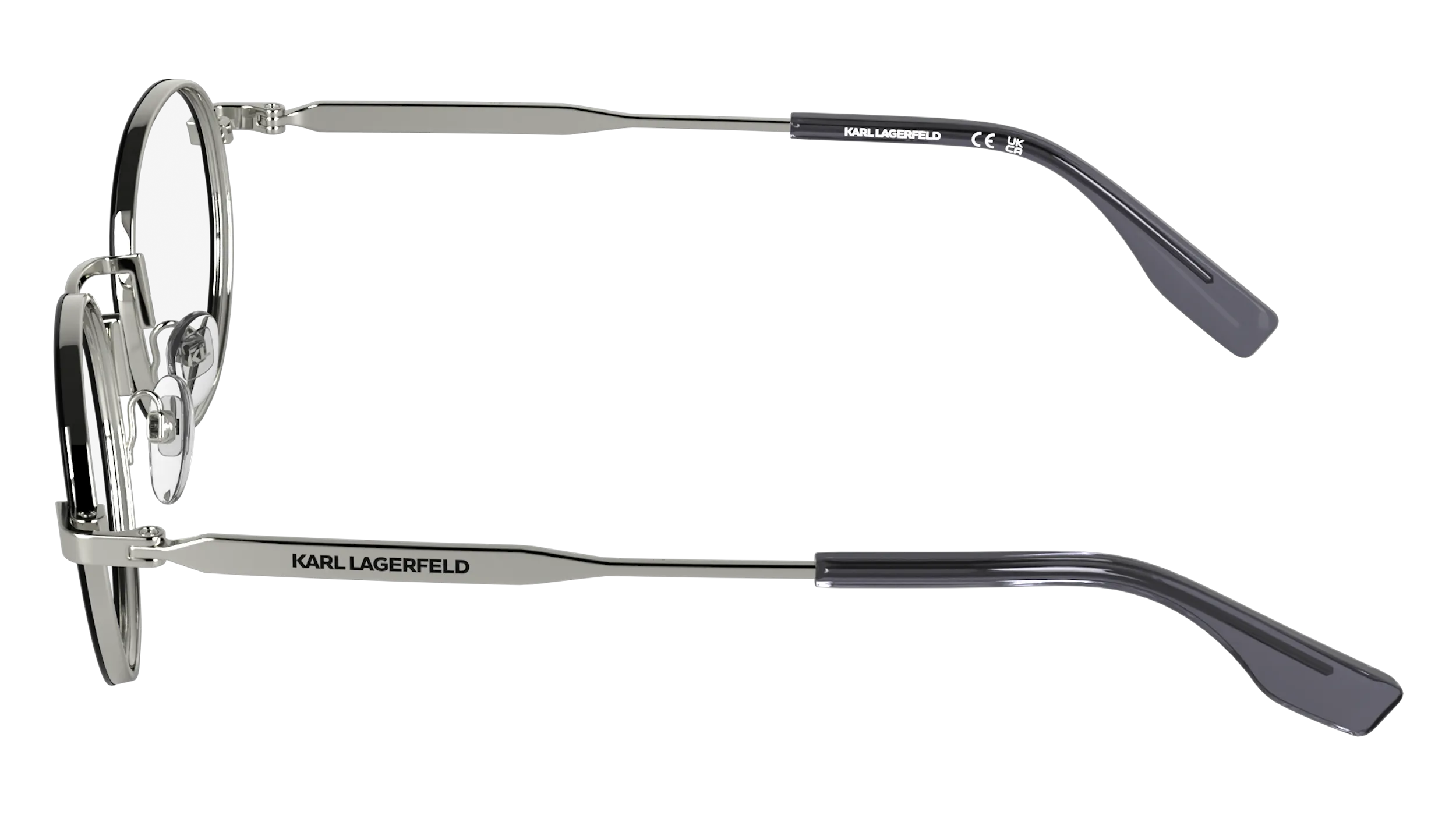 Karl Lagerfeld KL369 044 Montature da vista Metallo Argento Rotonda Normale - immagine 3