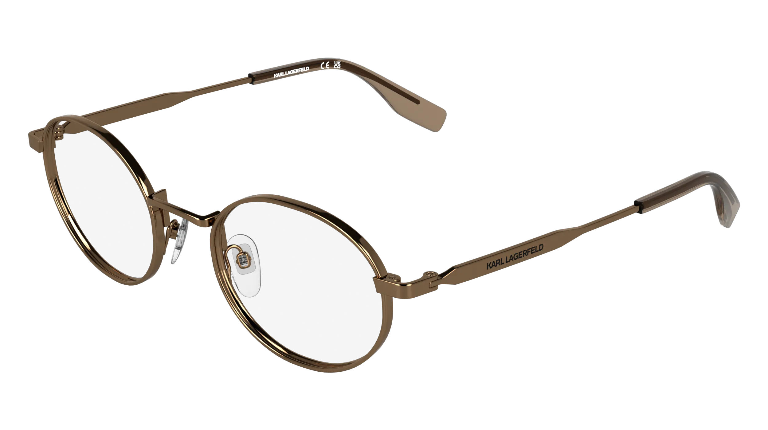 Karl Lagerfeld KL369 724 Montature da vista Metallo Marrone Rotonda Normale - immagine 1