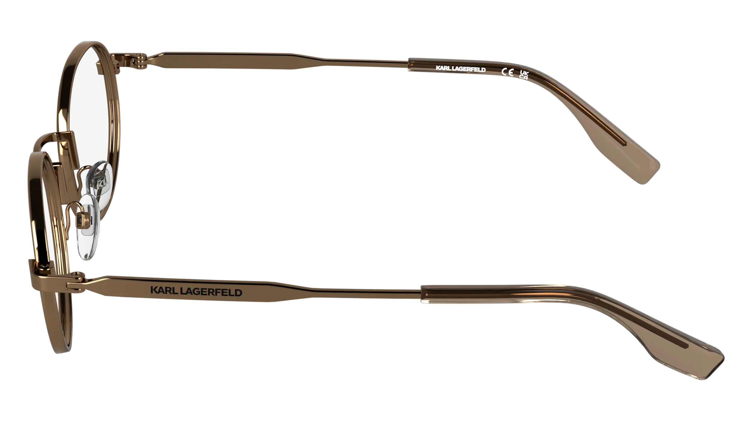 Karl Lagerfeld KL369 724 Montature da vista Metallo Marrone Rotonda Normale - immagine 3