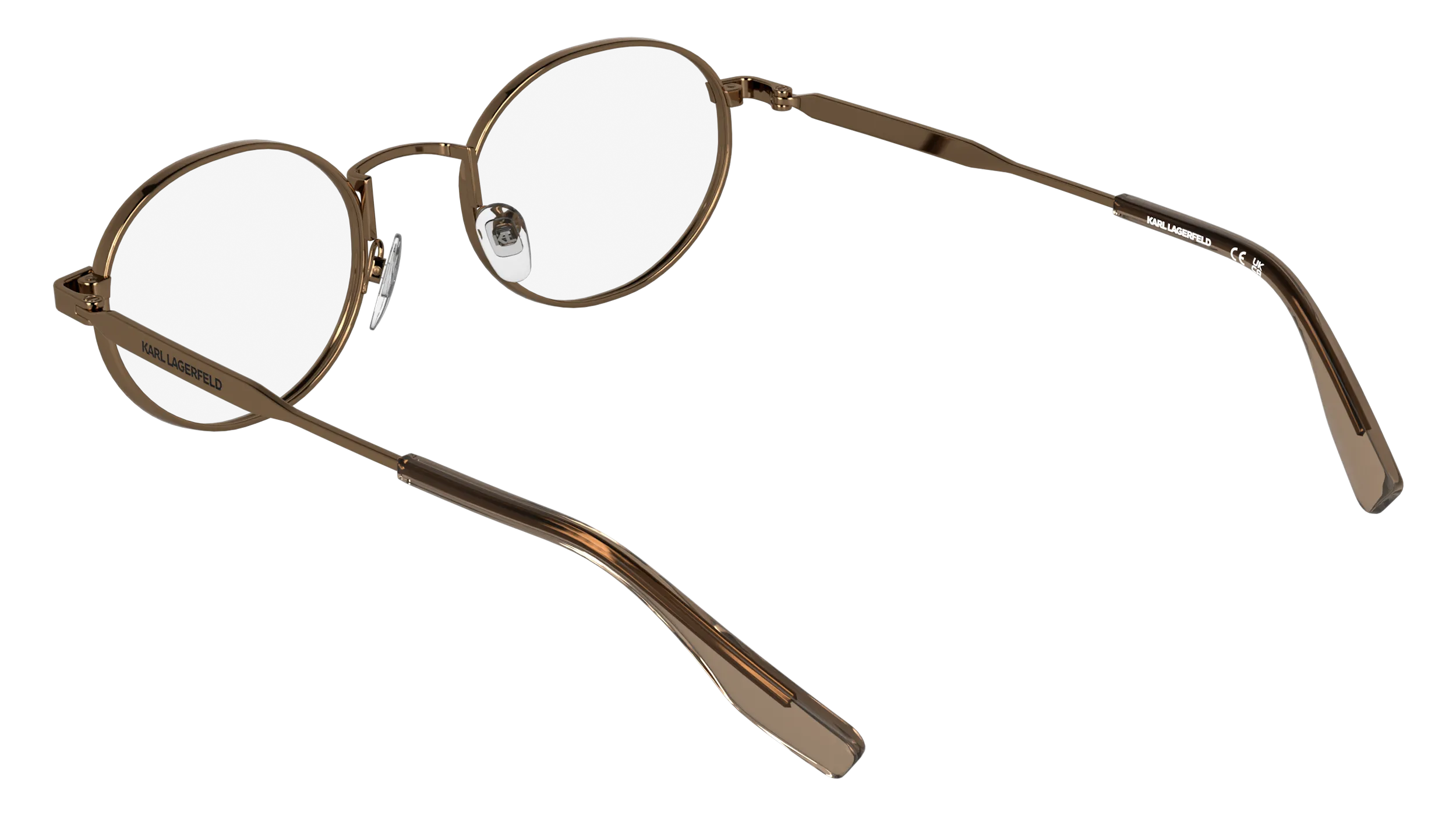 Karl Lagerfeld KL369 724 Montature da vista Metallo Marrone Rotonda Normale - immagine 4