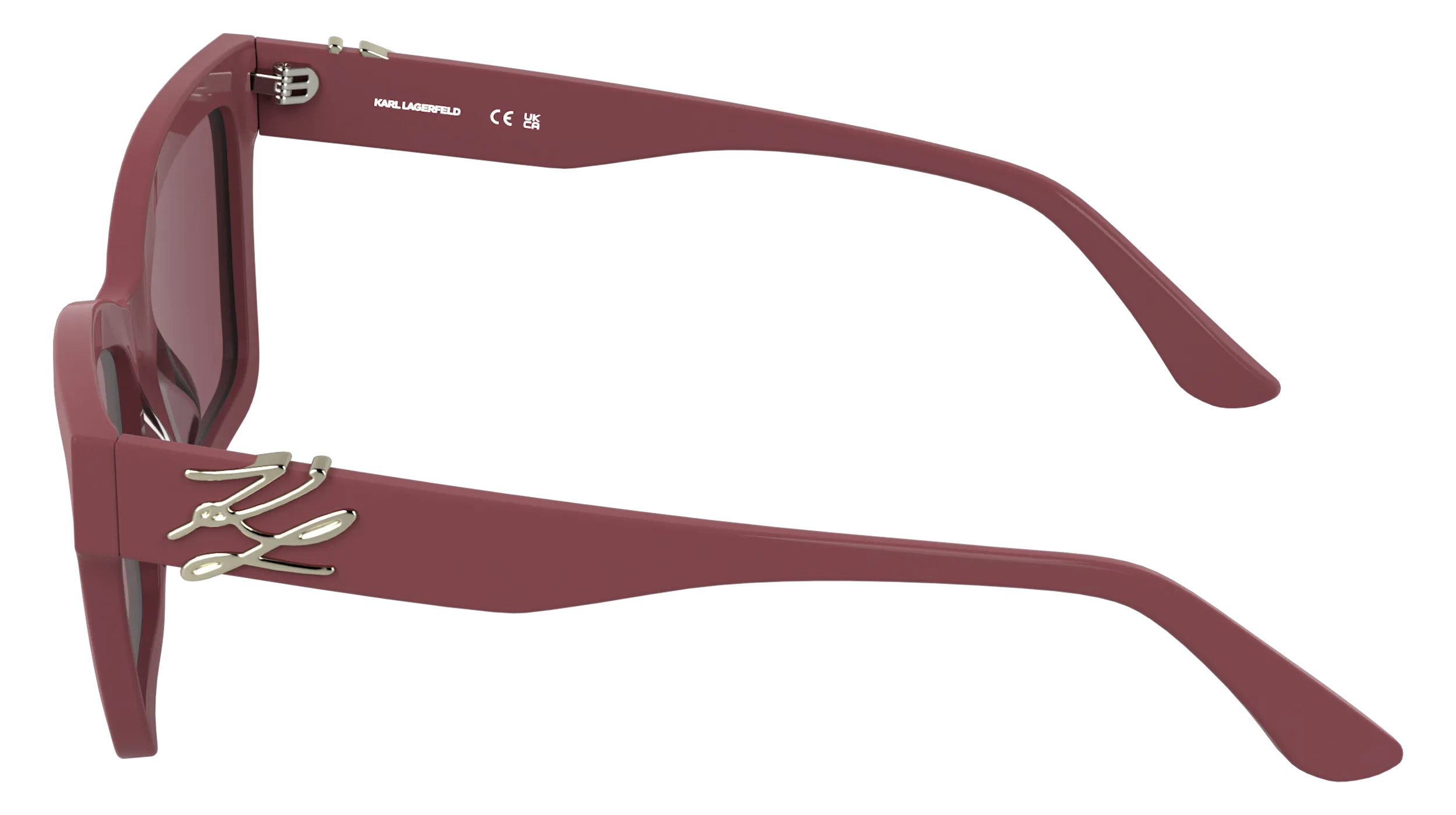Karl Lagerfeld KL6220S 652 Occhiali da sole Acetato Rosa Rosso Squadrata Normale - immagine 3