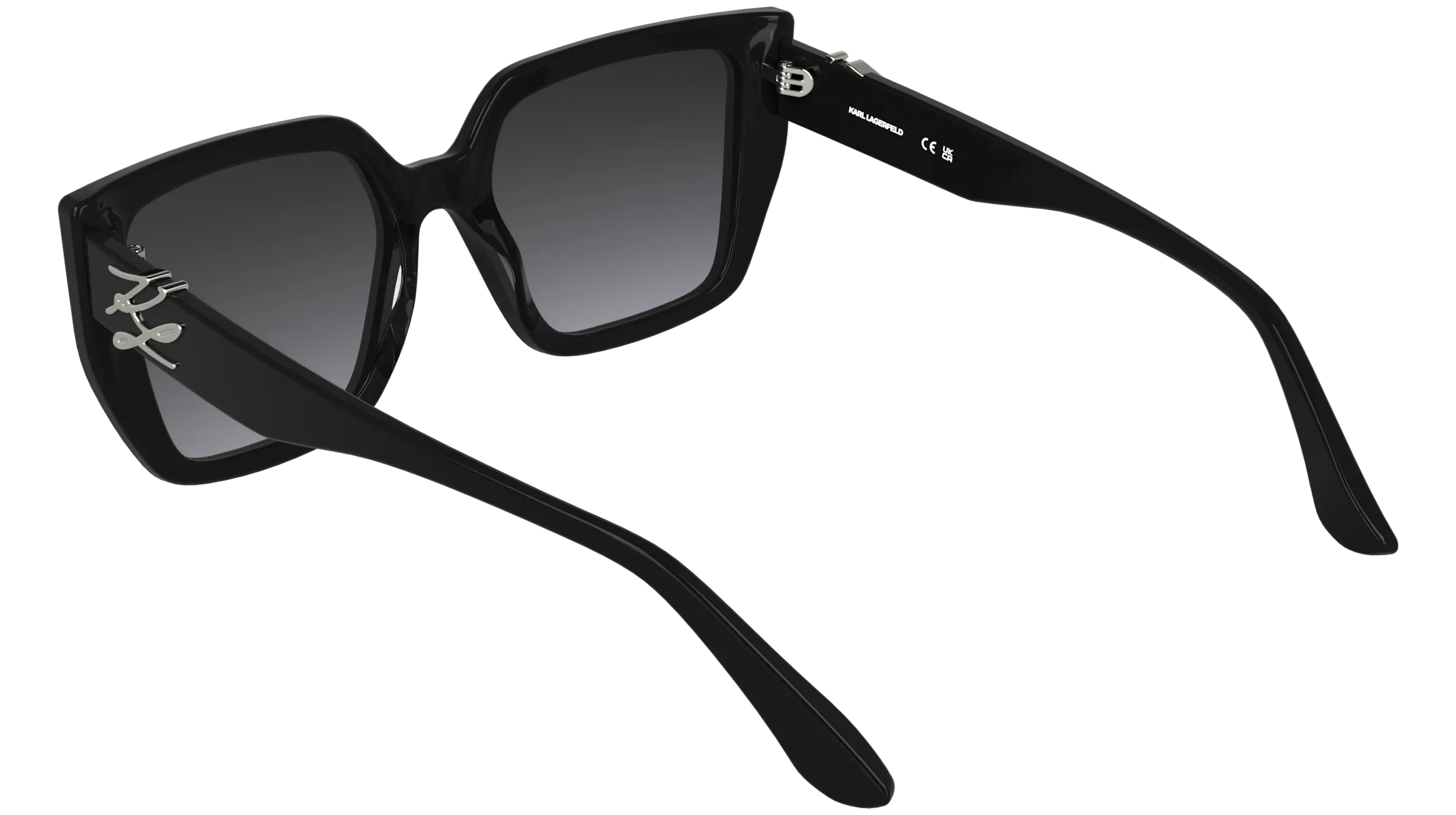 Karl Lagerfeld KL6221S 001 Occhiali da sole Acetato Nero Cat Eye Normale - immagine 4
