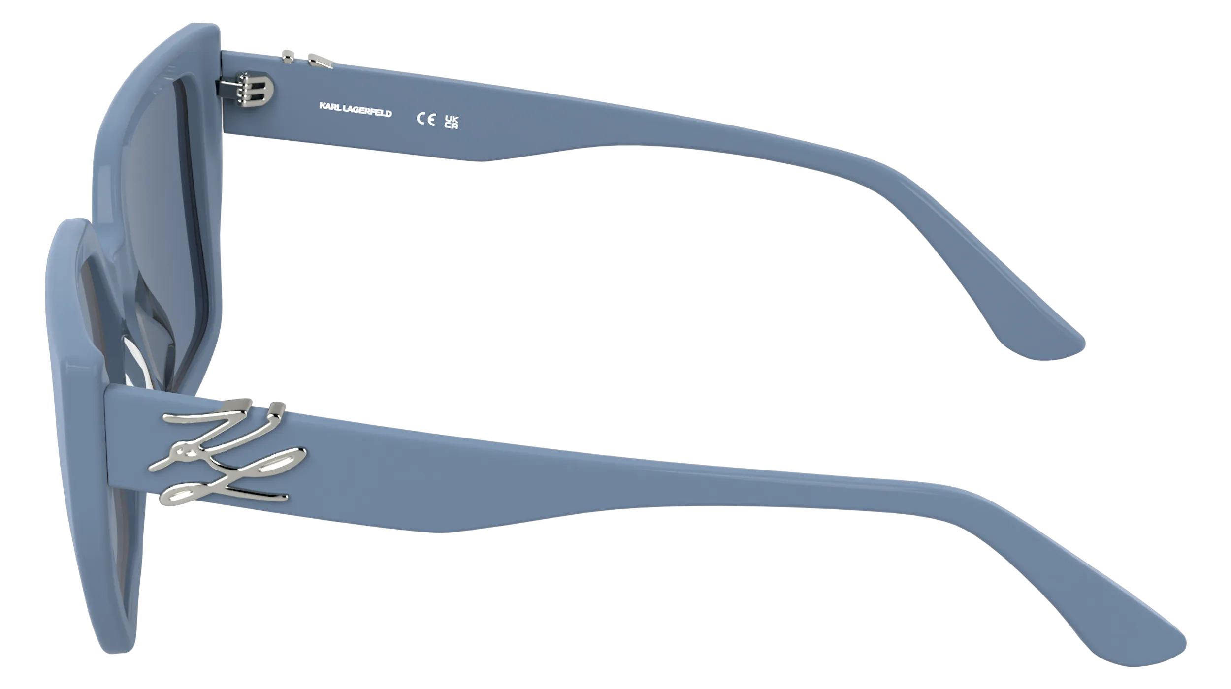 Karl Lagerfeld KL6221S 450 Occhiali da sole Acetato Azzurro Blu Cat Eye Normale - immagine 3