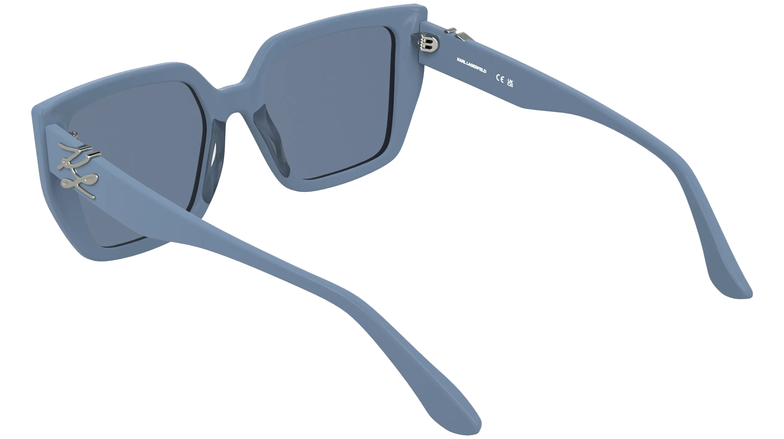 Karl Lagerfeld KL6221S 450 Occhiali da sole Acetato Azzurro Blu Cat Eye Normale - immagine 4
