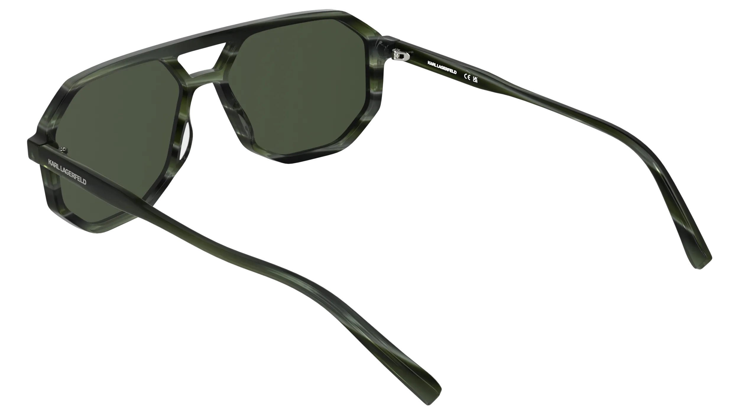 Karl Lagerfeld KL6226S 330 Occhiali da sole Acetato Verde Squadrata Normale - immagine 4