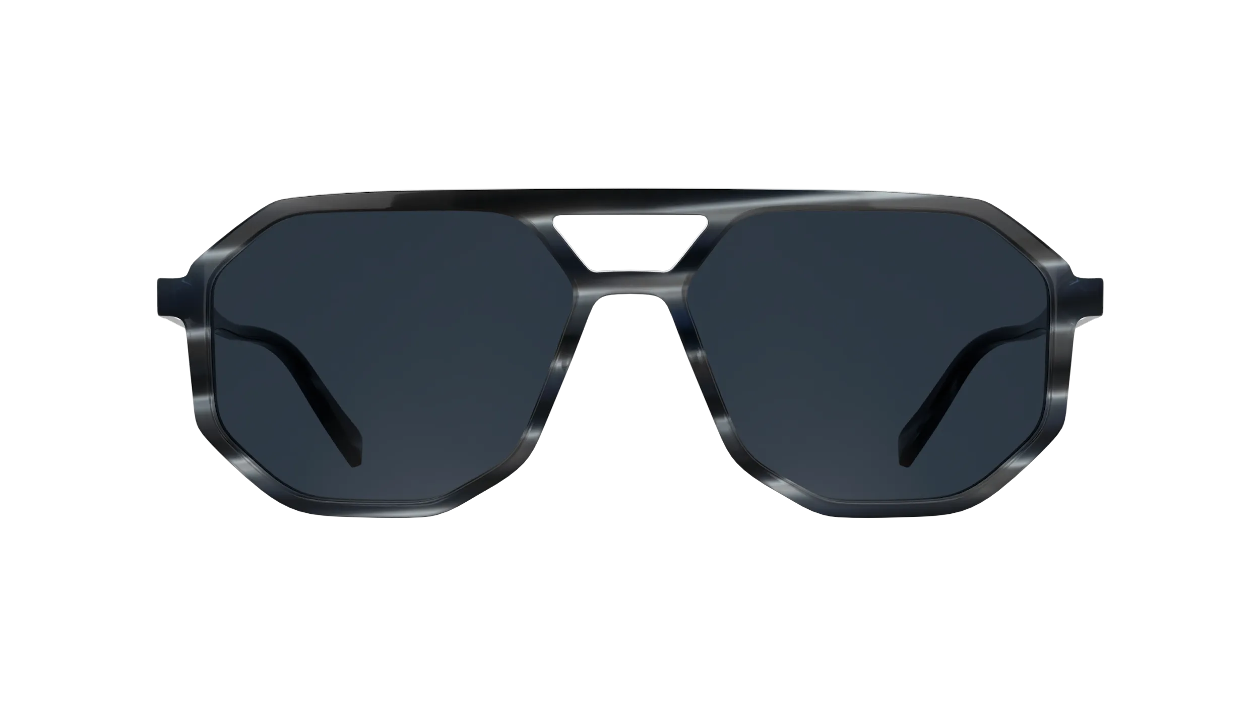 Karl Lagerfeld KL6226S 422 Occhiali da sole Acetato Blu Nero Squadrata Normale - immagine 2