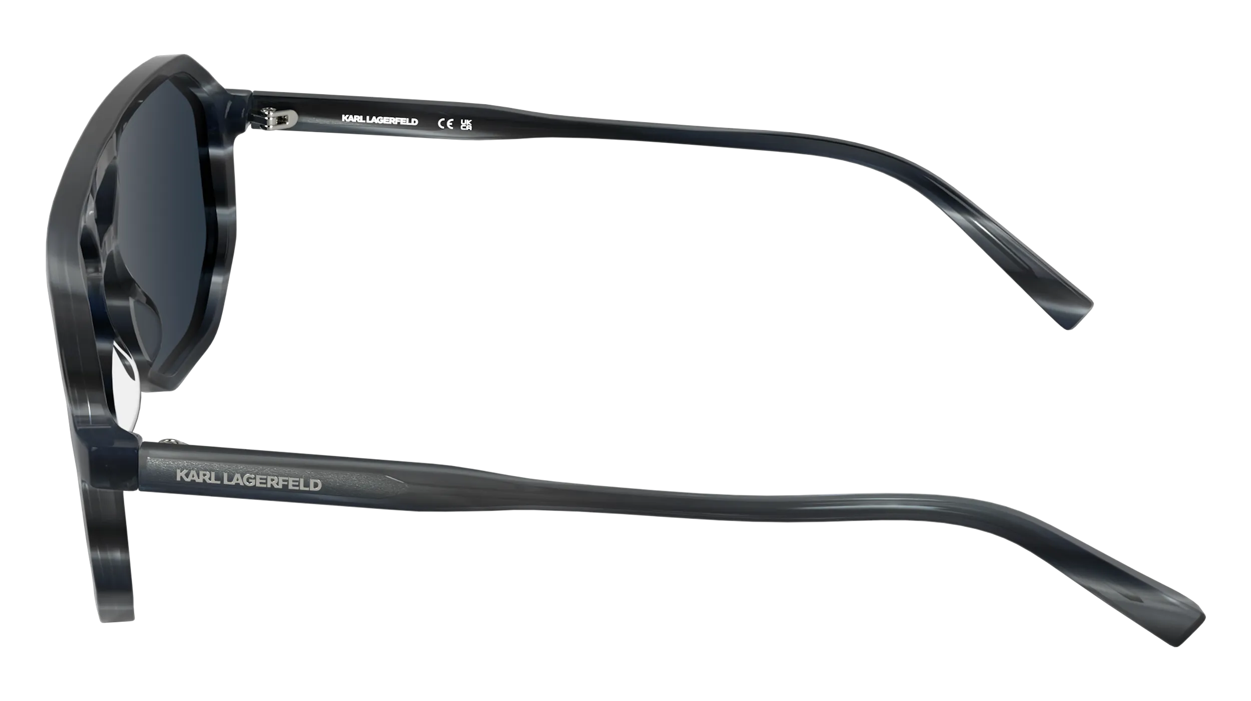 Karl Lagerfeld KL6226S 422 Occhiali da sole Acetato Blu Nero Squadrata Normale - immagine 3