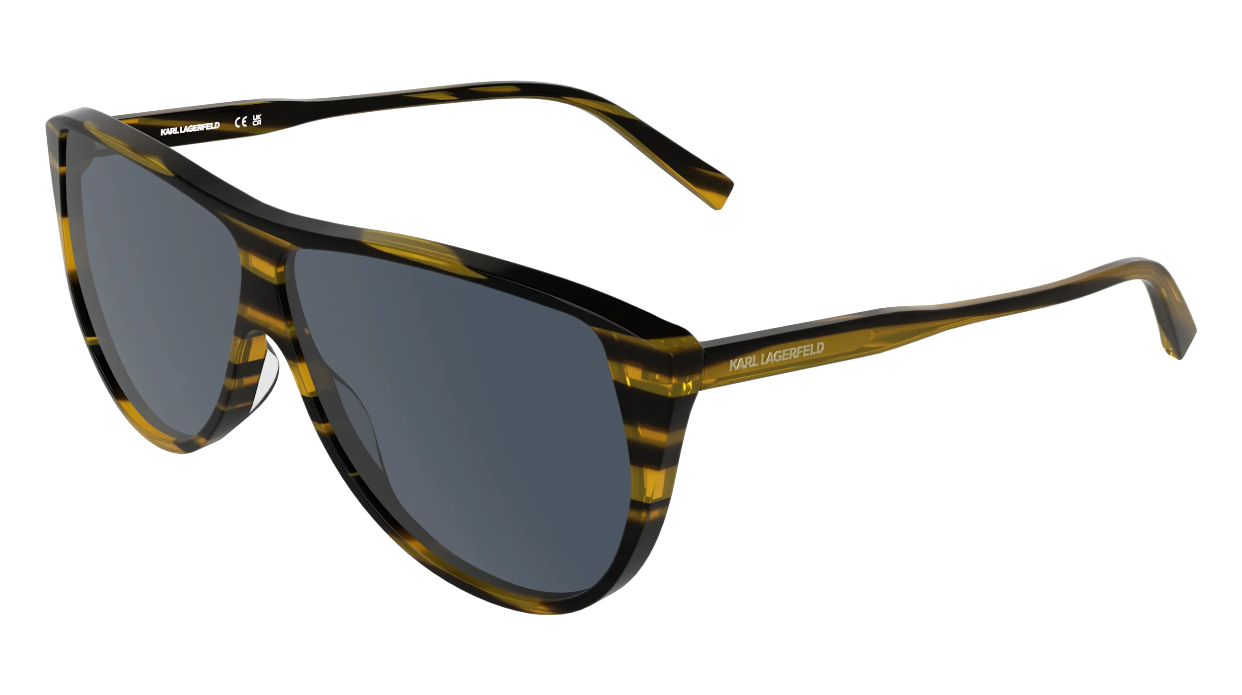 Karl Lagerfeld KL6227S 008 Occhiali da sole Acetato Nero Grigio Pilot Normale - immagine 1