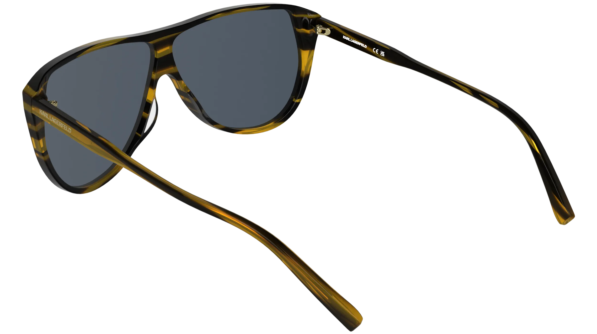 Karl Lagerfeld KL6227S 008 Occhiali da sole Acetato Nero Grigio Pilot Normale - immagine 4