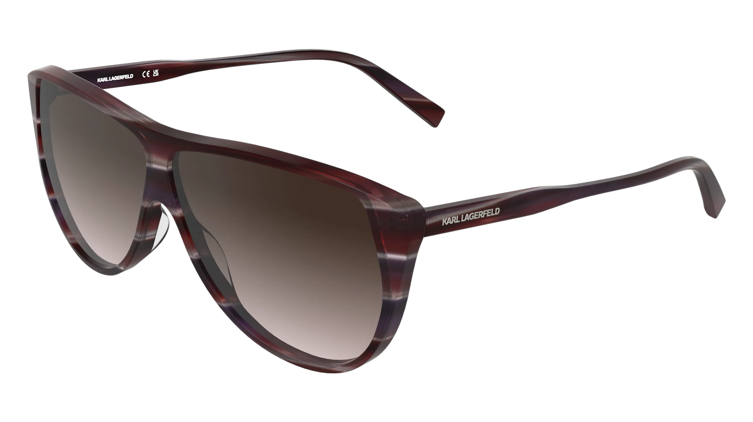 Karl Lagerfeld KL6227S 608 Occhiali da sole Acetato Bordeaux Marrone Pilot Normale - immagine 1
