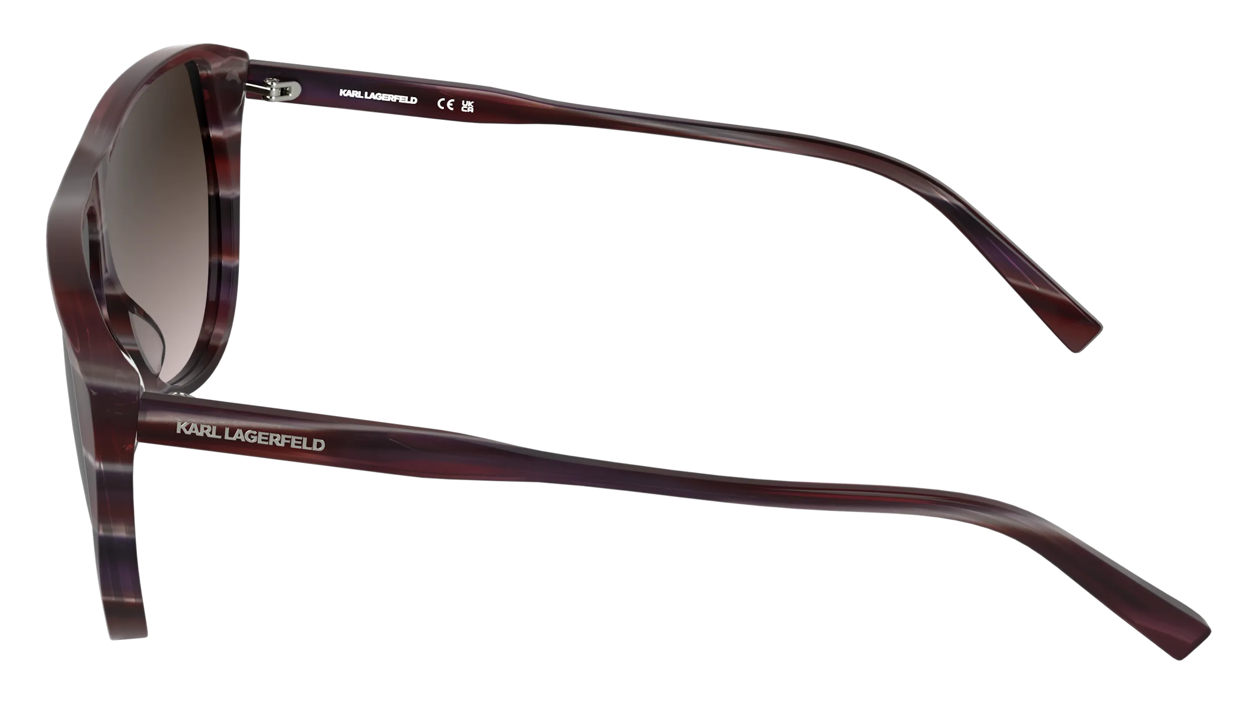 Karl Lagerfeld KL6227S 608 Occhiali da sole Acetato Bordeaux Marrone Pilot Normale - immagine 3