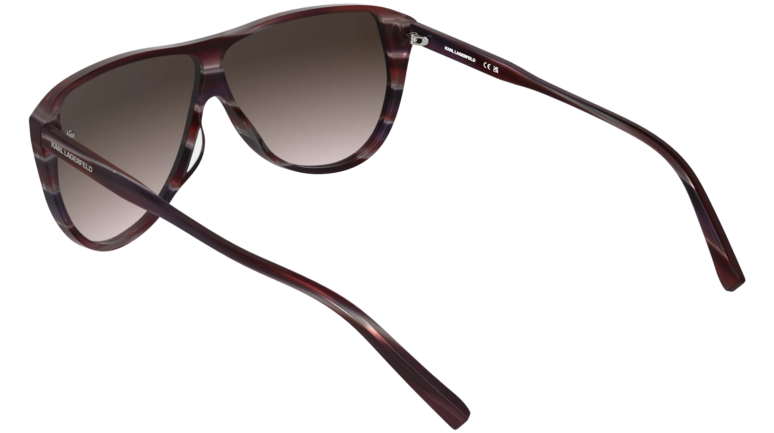 Karl Lagerfeld KL6227S 608 Occhiali da sole Acetato Bordeaux Marrone Pilot Normale - immagine 4