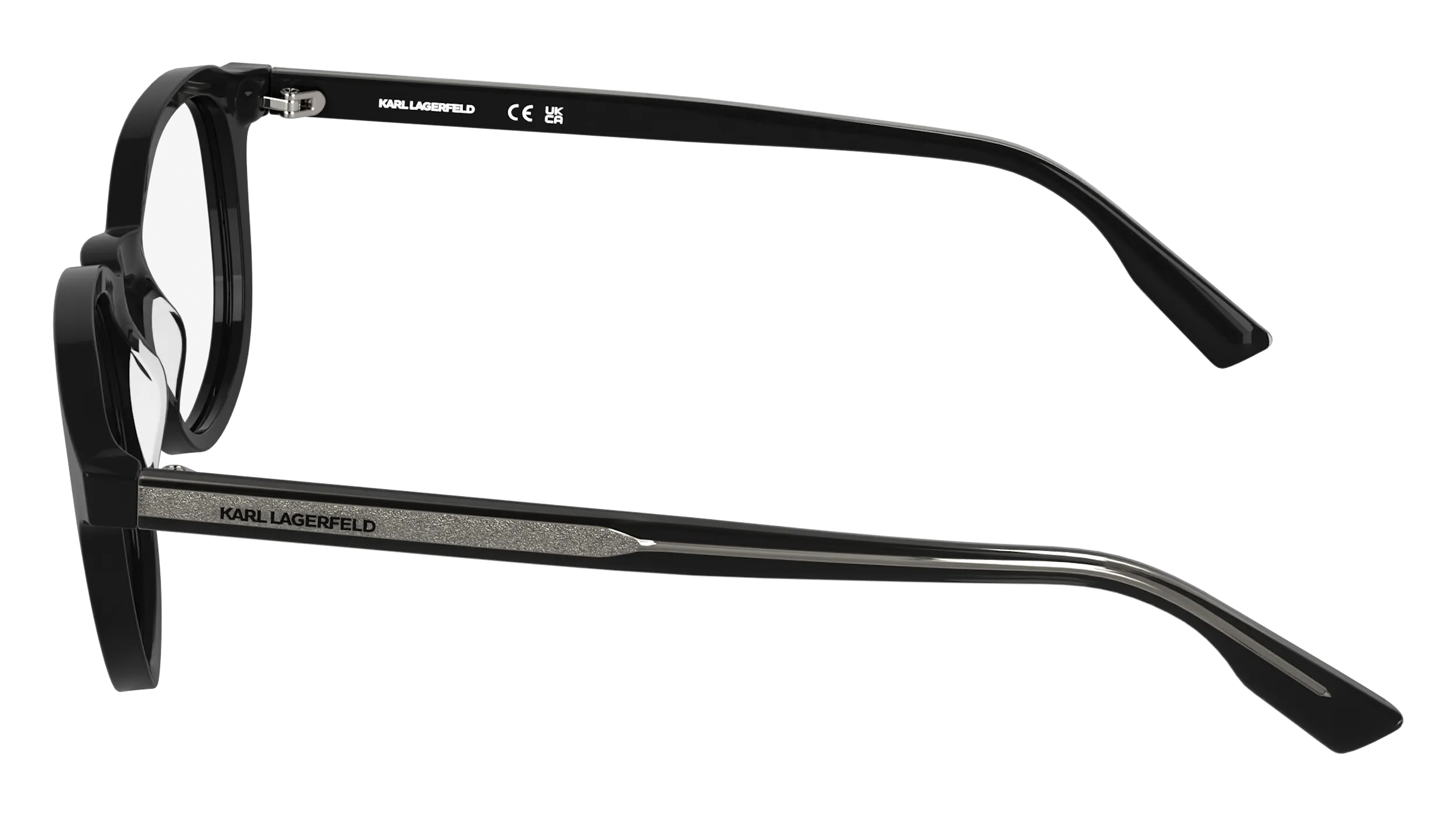 Karl Lagerfeld KL6235 001 Montature da vista Acetato Nero Geometrica Normale - immagine 3